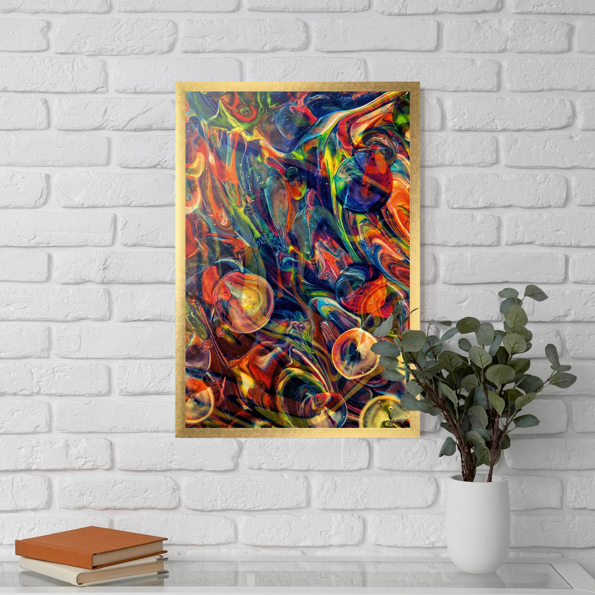 Keretezett Poszter Abstract Glass mockup 5