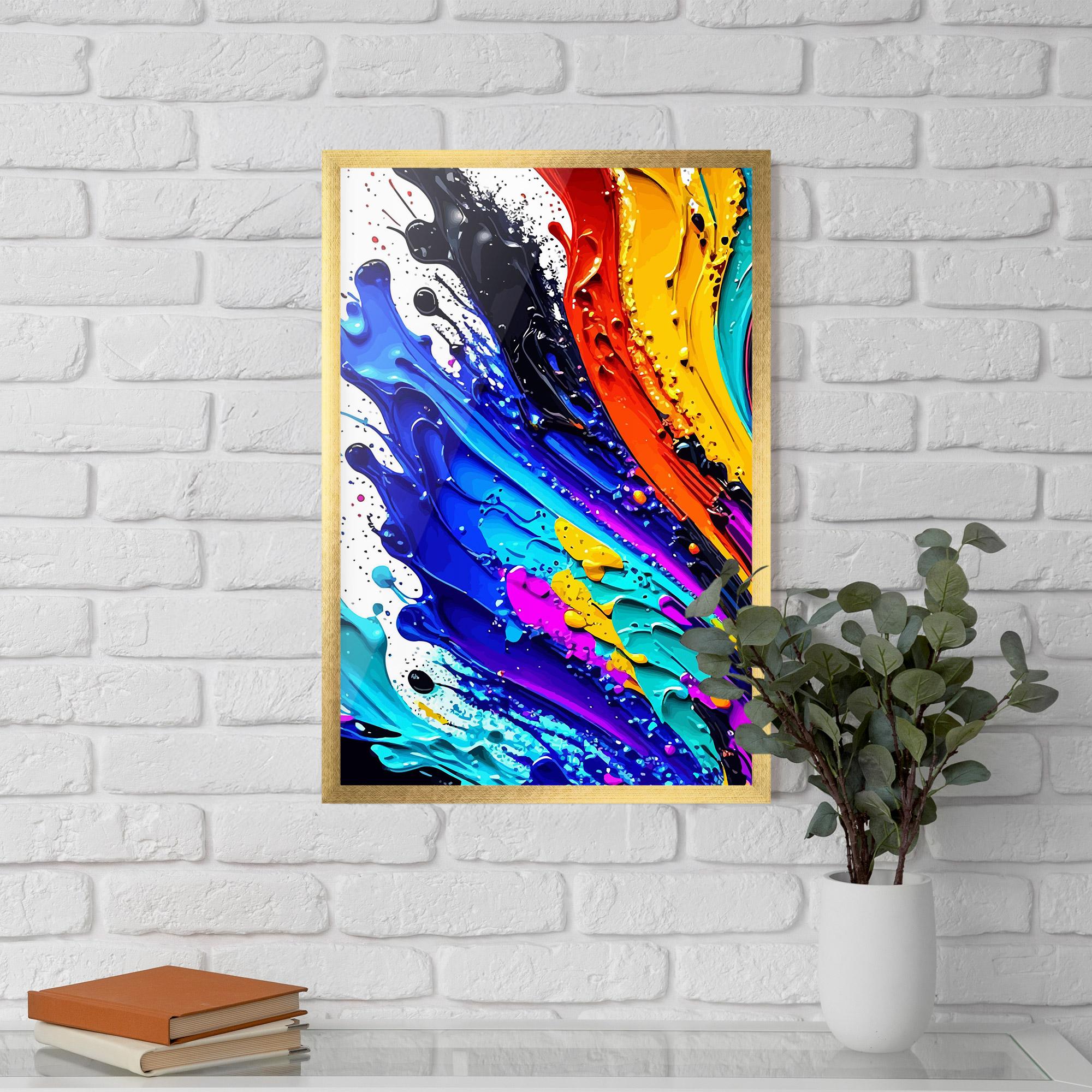 Keretezett Poszter Pretty Splash Color mockup 5