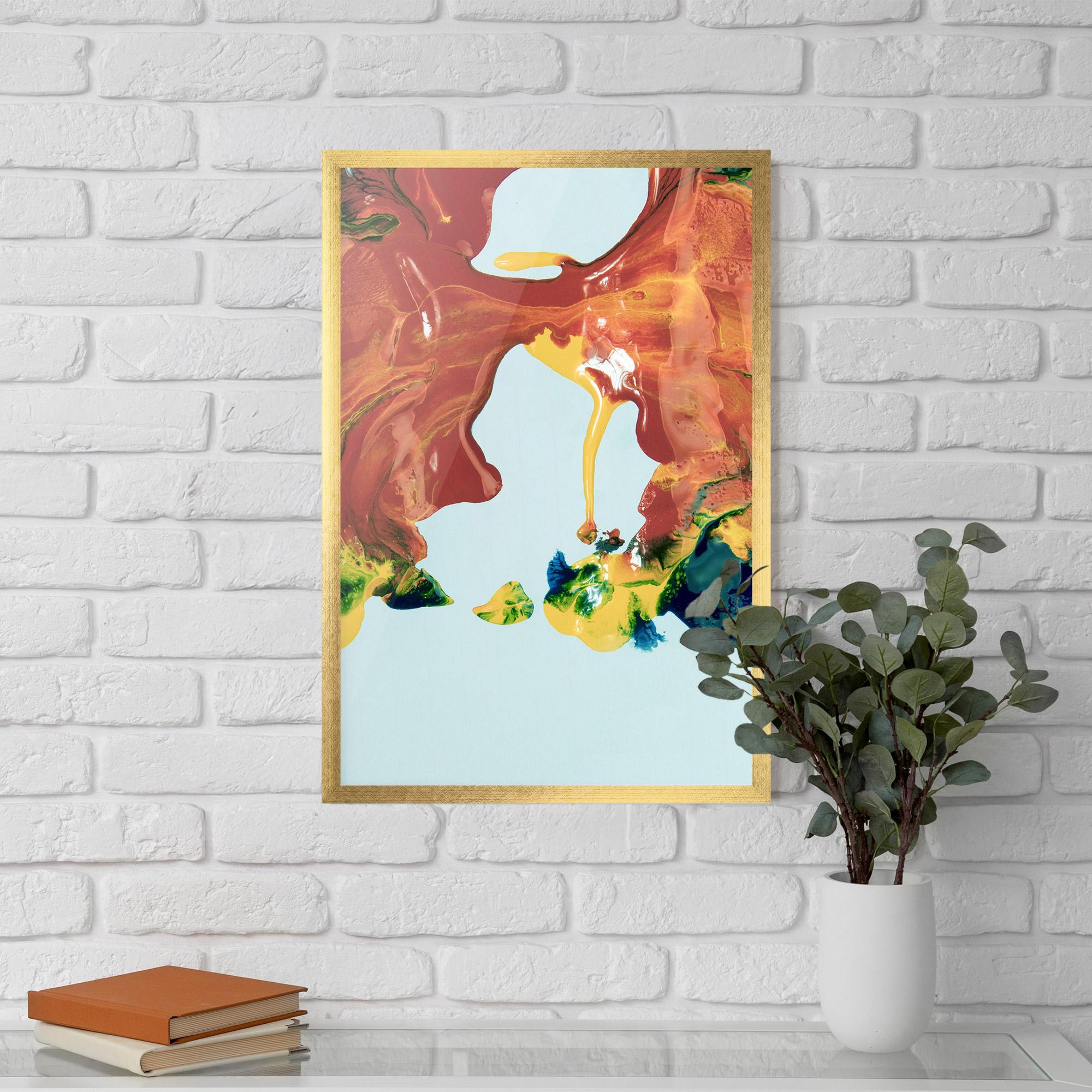 Keretezett Poszter Spilled Paint mockup 5