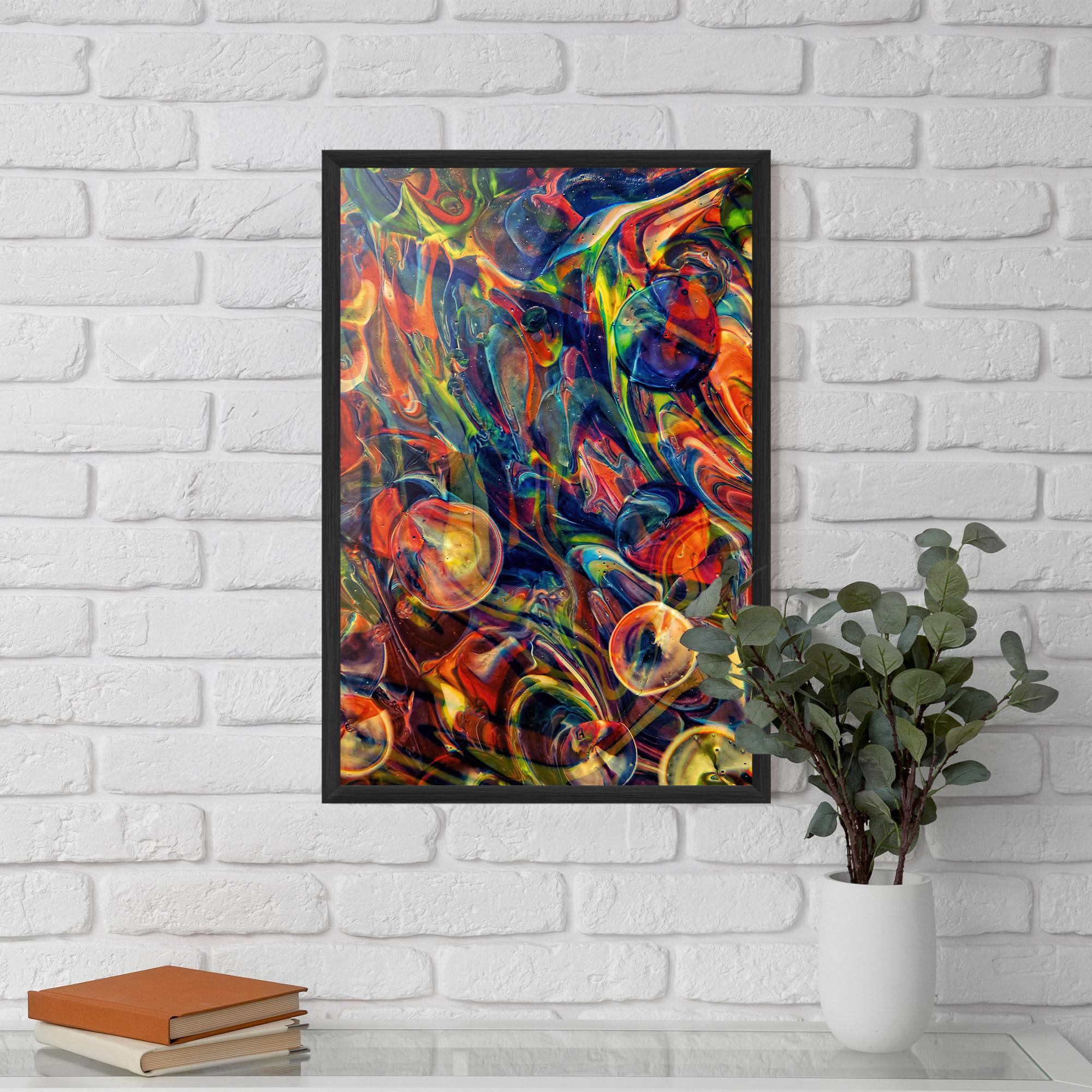 Keretezett Poszter Abstract Glass mockup 5