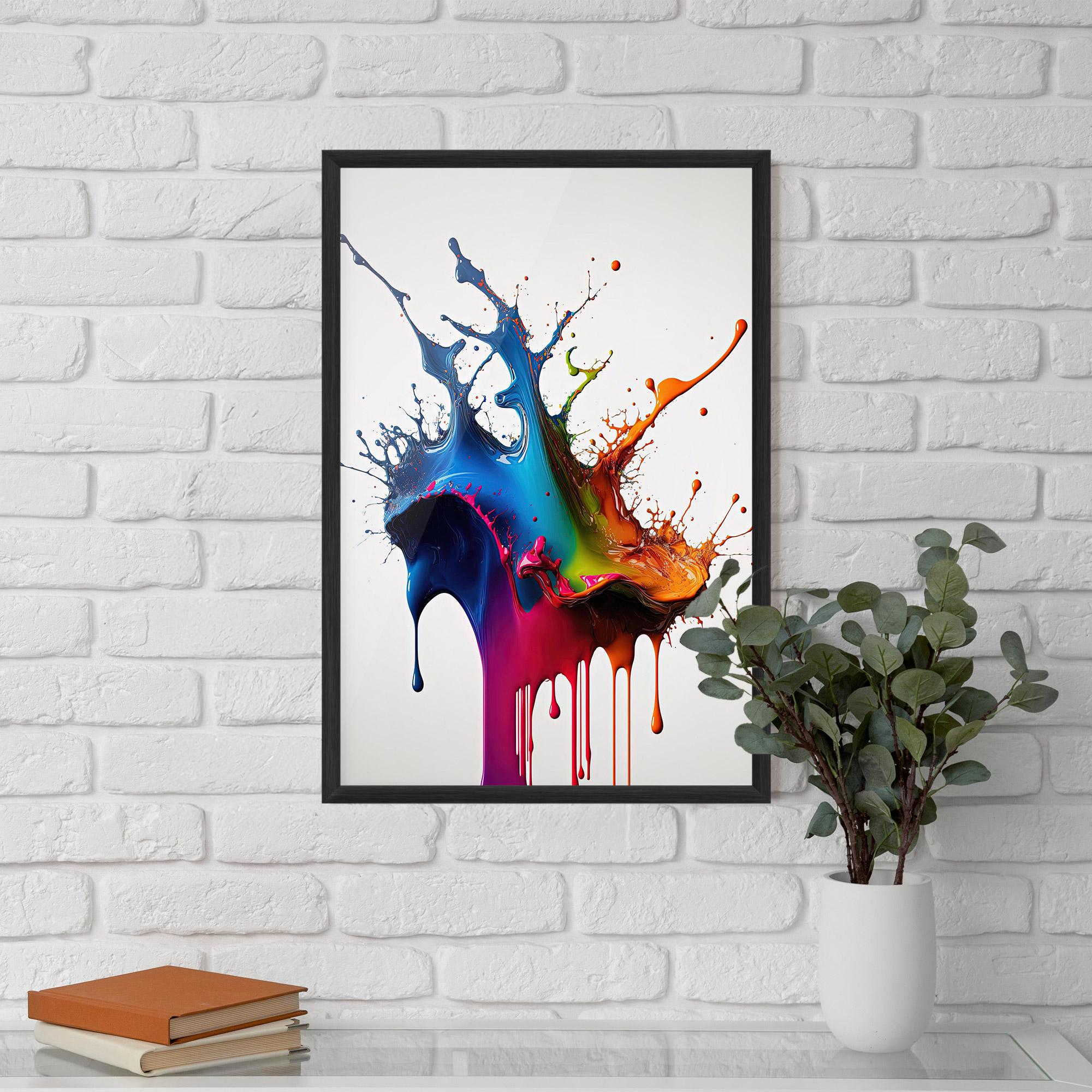 Keretezett Poszter Yellow Blue Floating mockup 5