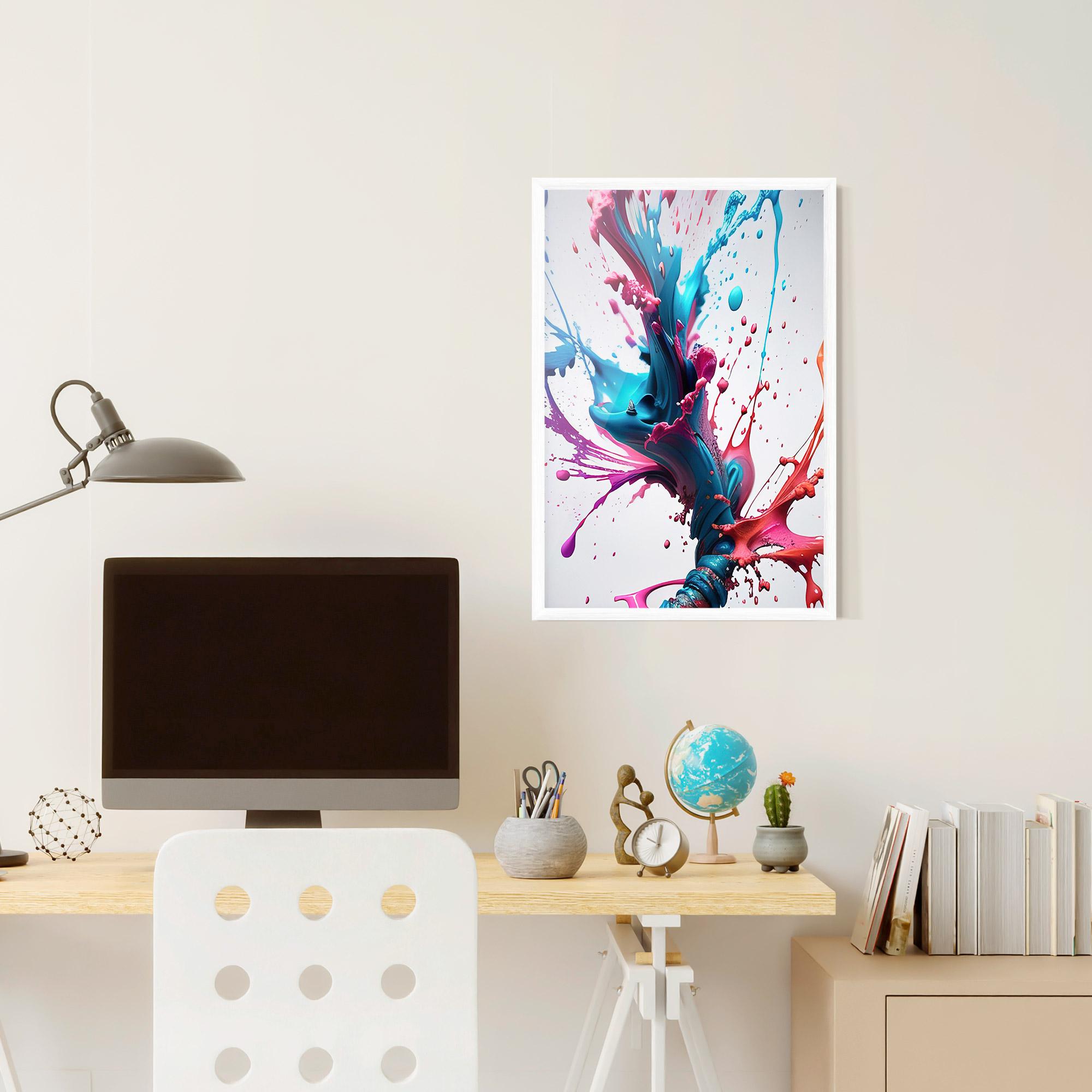 Keretezett Poszter Blue Pink Splash mockup 6