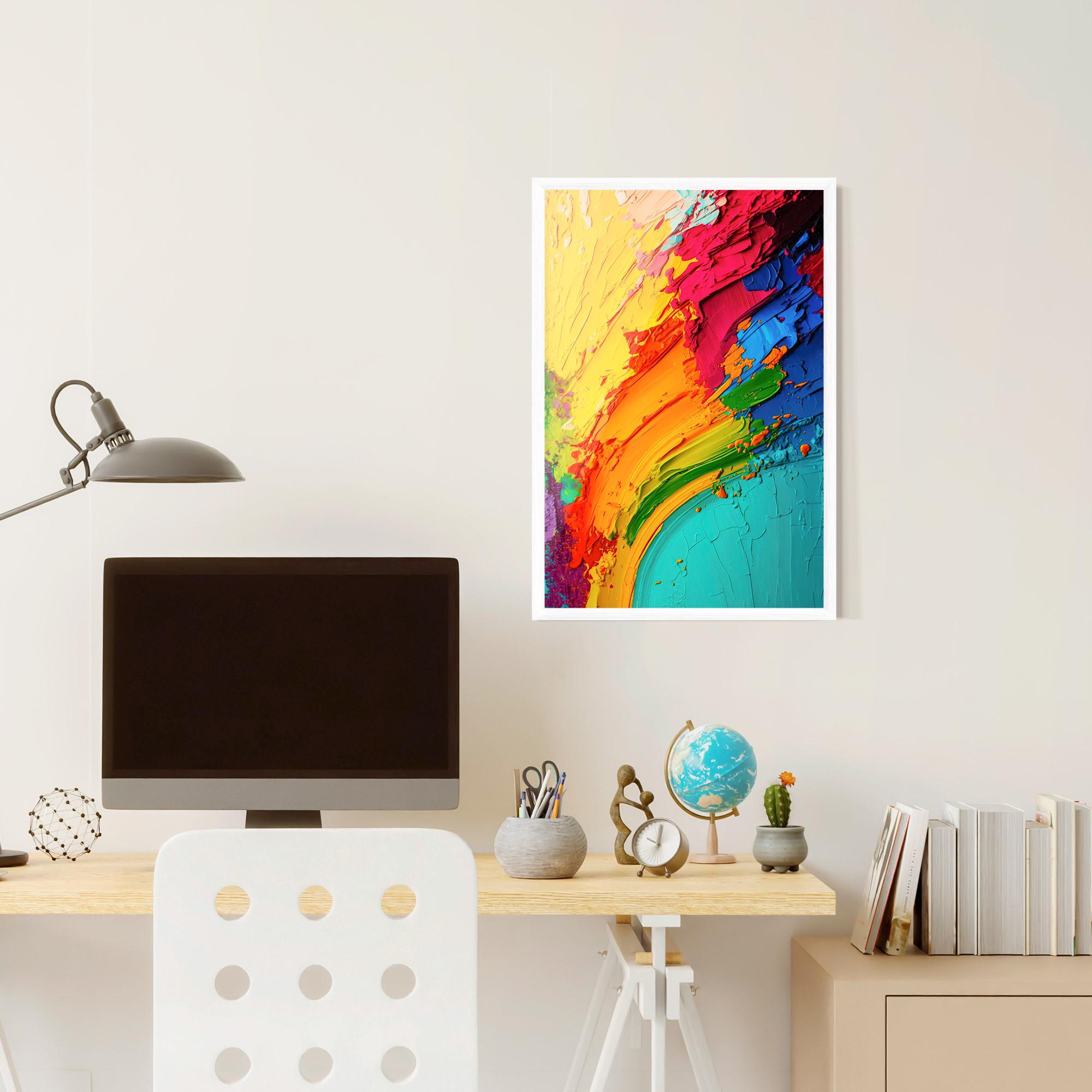 Keretezett Poszter Multicolored Painting mockup 6