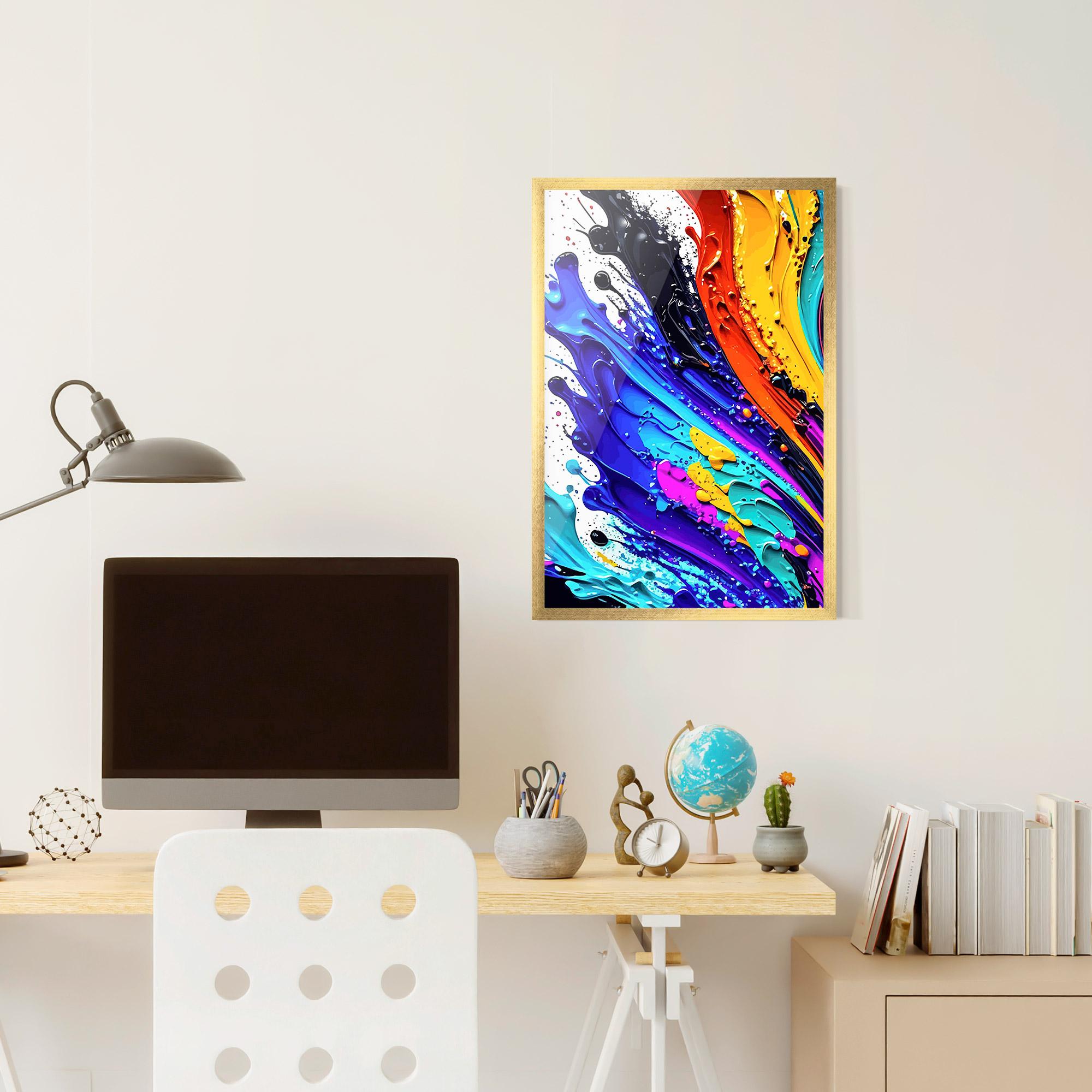 Keretezett Poszter Pretty Splash Color mockup 6