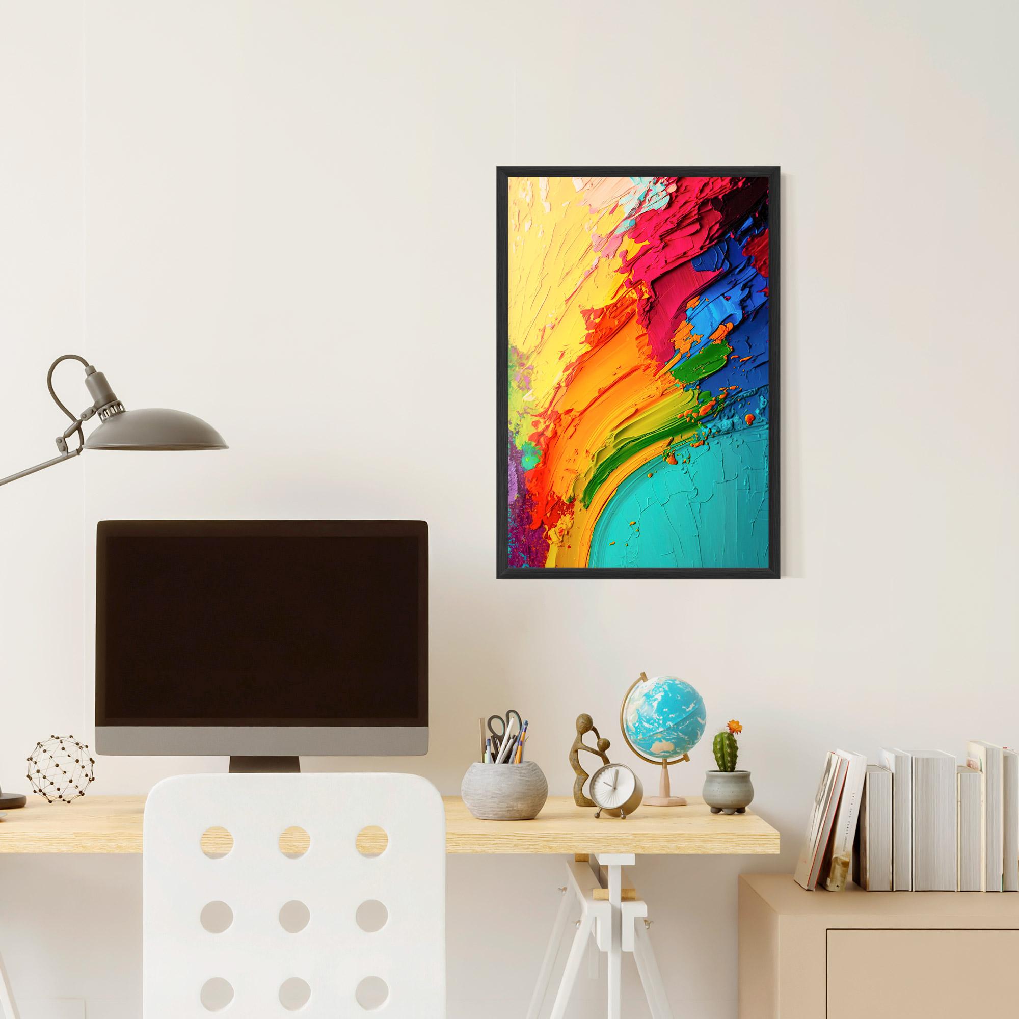 Keretezett Poszter Multicolored Painting mockup 6