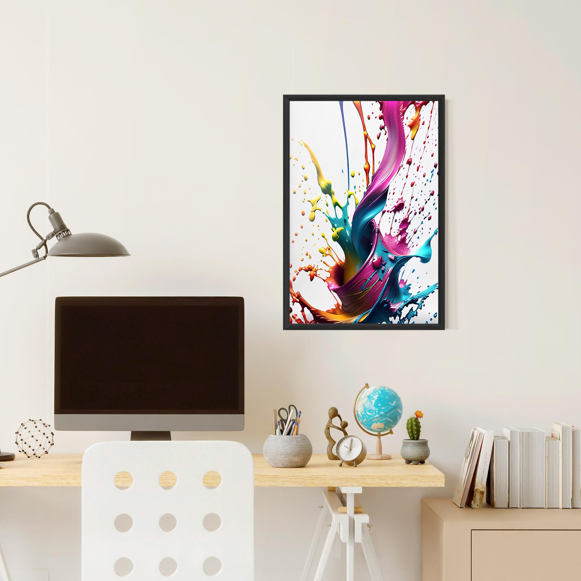 Keretezett Poszter Purple Blue Splash mockup 6