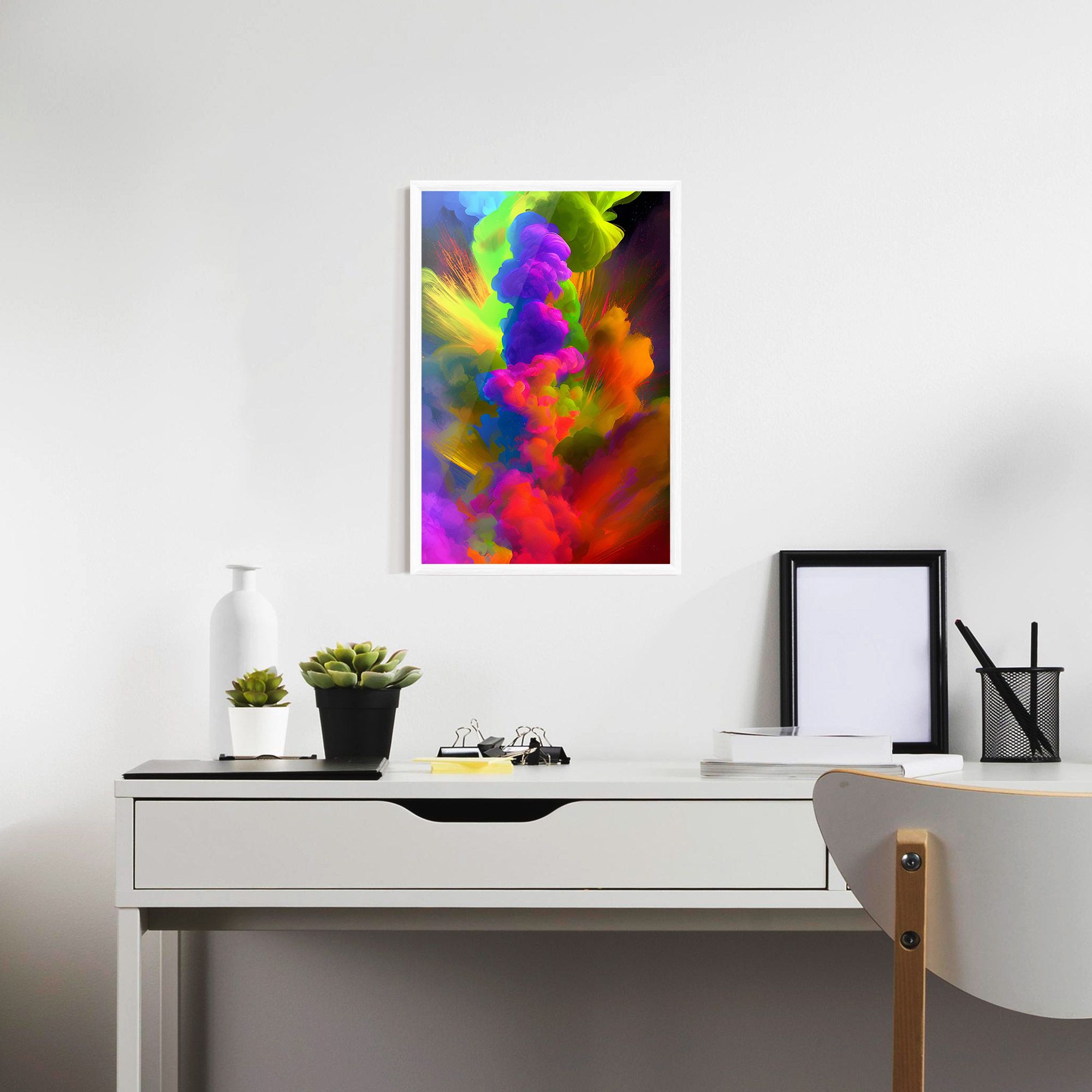 Blurred Colorful Smoke mockup 7