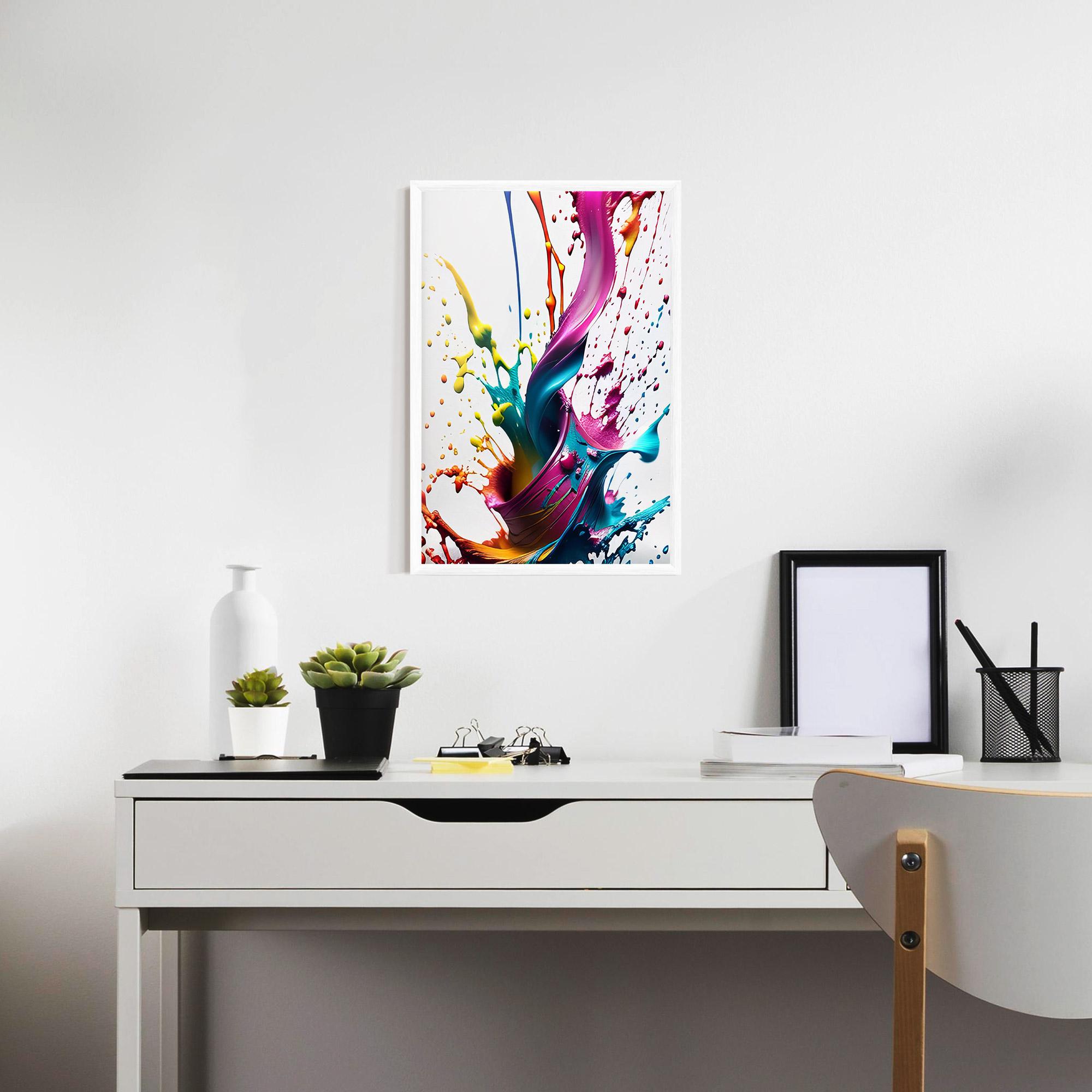 Keretezett Poszter Purple Blue Splash mockup 7