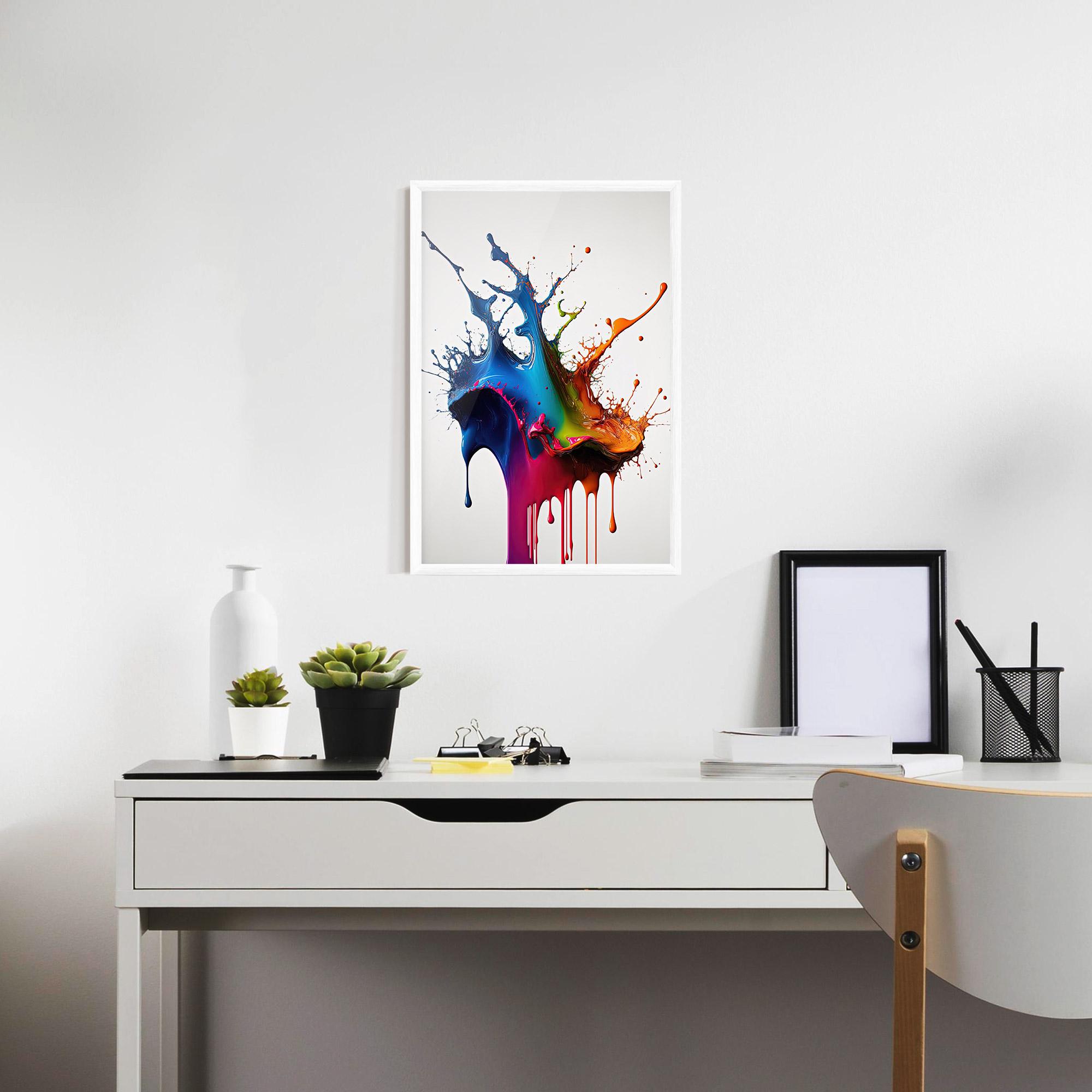 Keretezett Poszter Yellow Blue Floating mockup 7