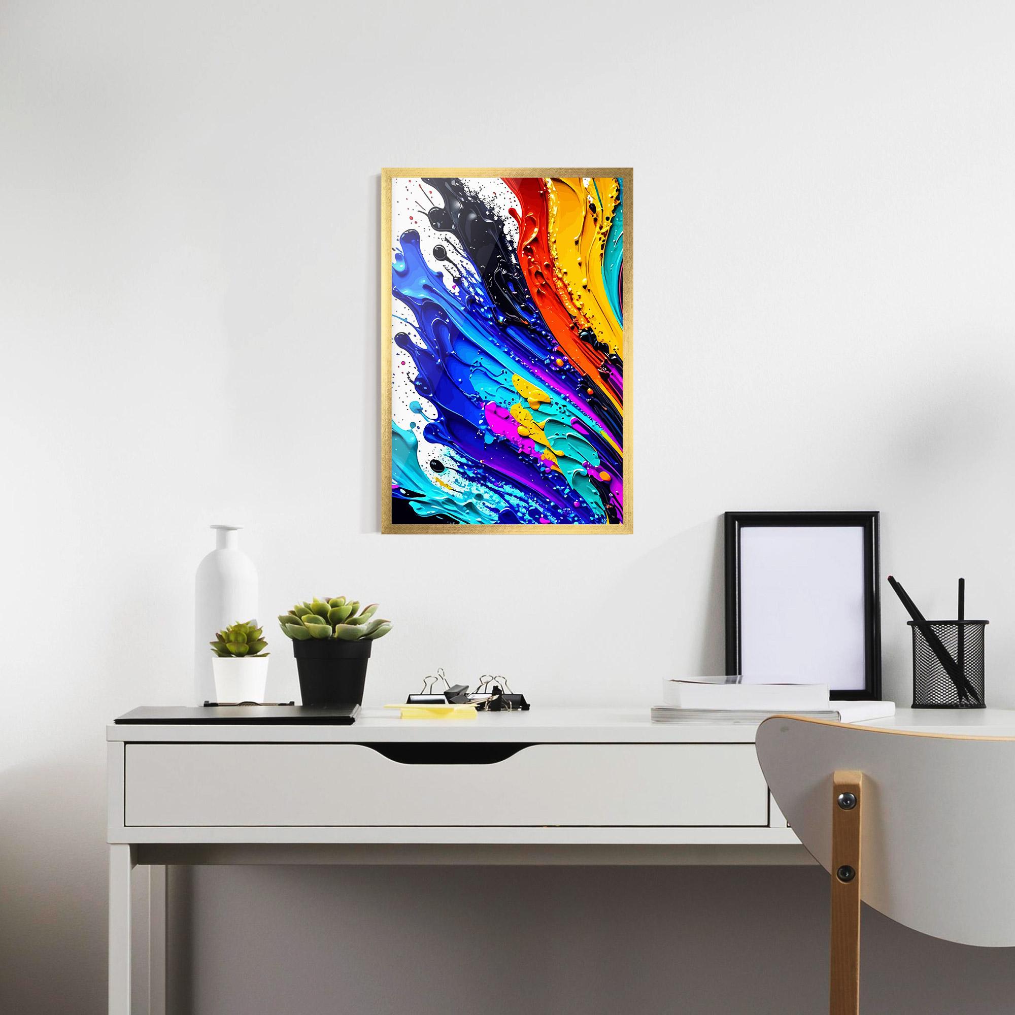 Keretezett Poszter Pretty Splash Color mockup 7