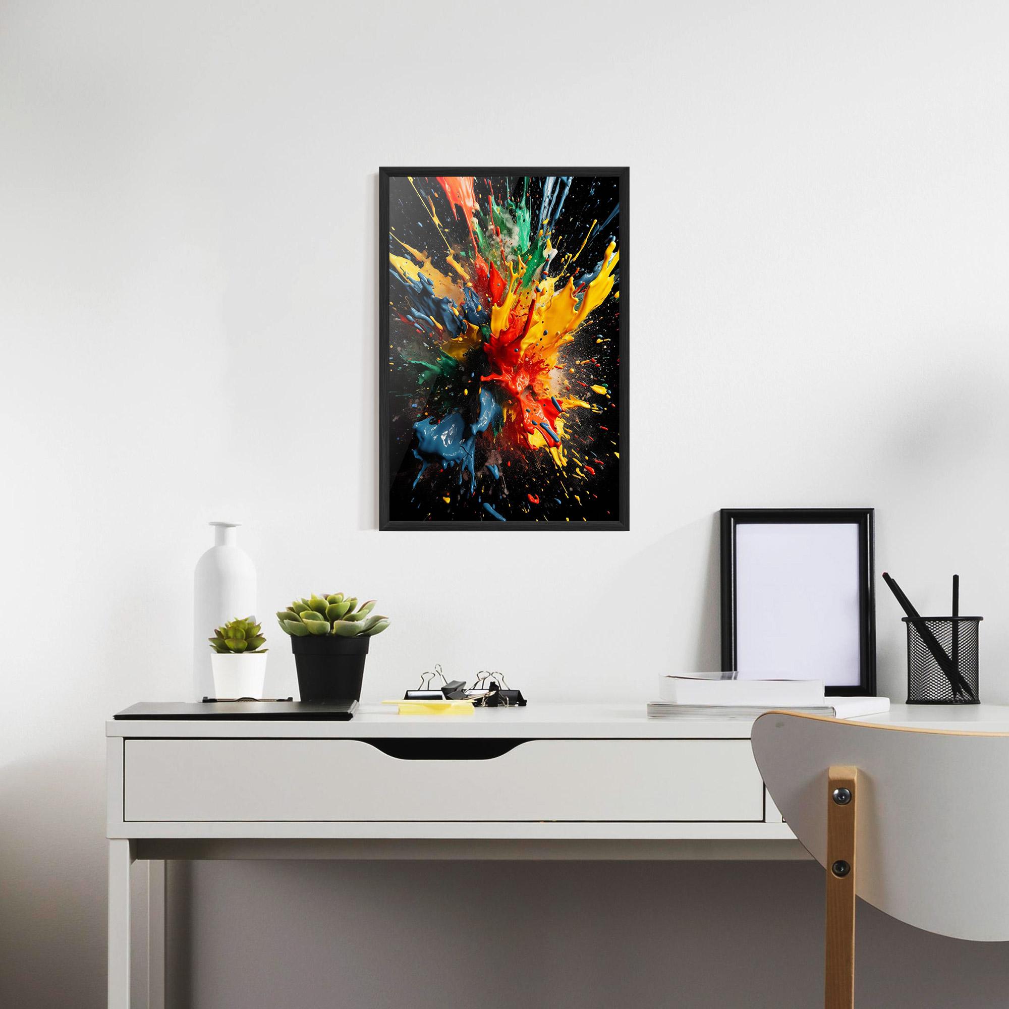 Keretezett Poszter Floating Color Splash mockup 7