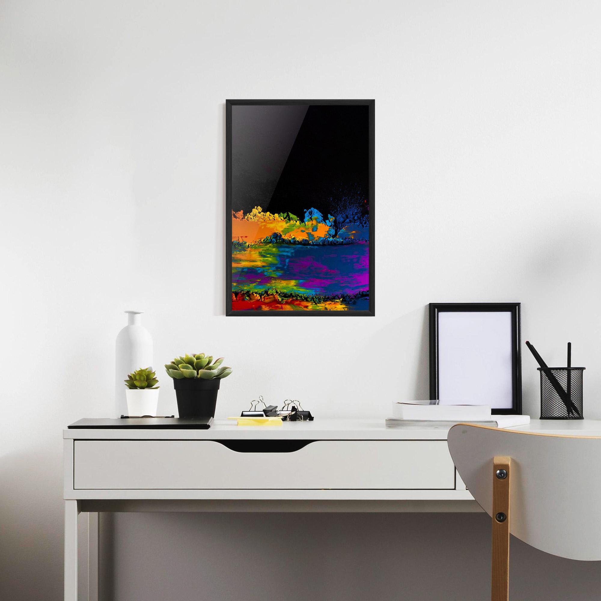 Keretezett Poszter Mixed Holi Colors mockup 7