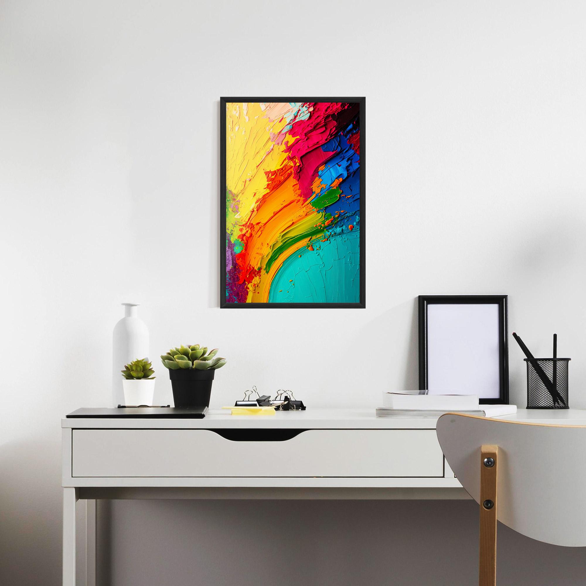 Keretezett Poszter Multicolored Painting mockup 7