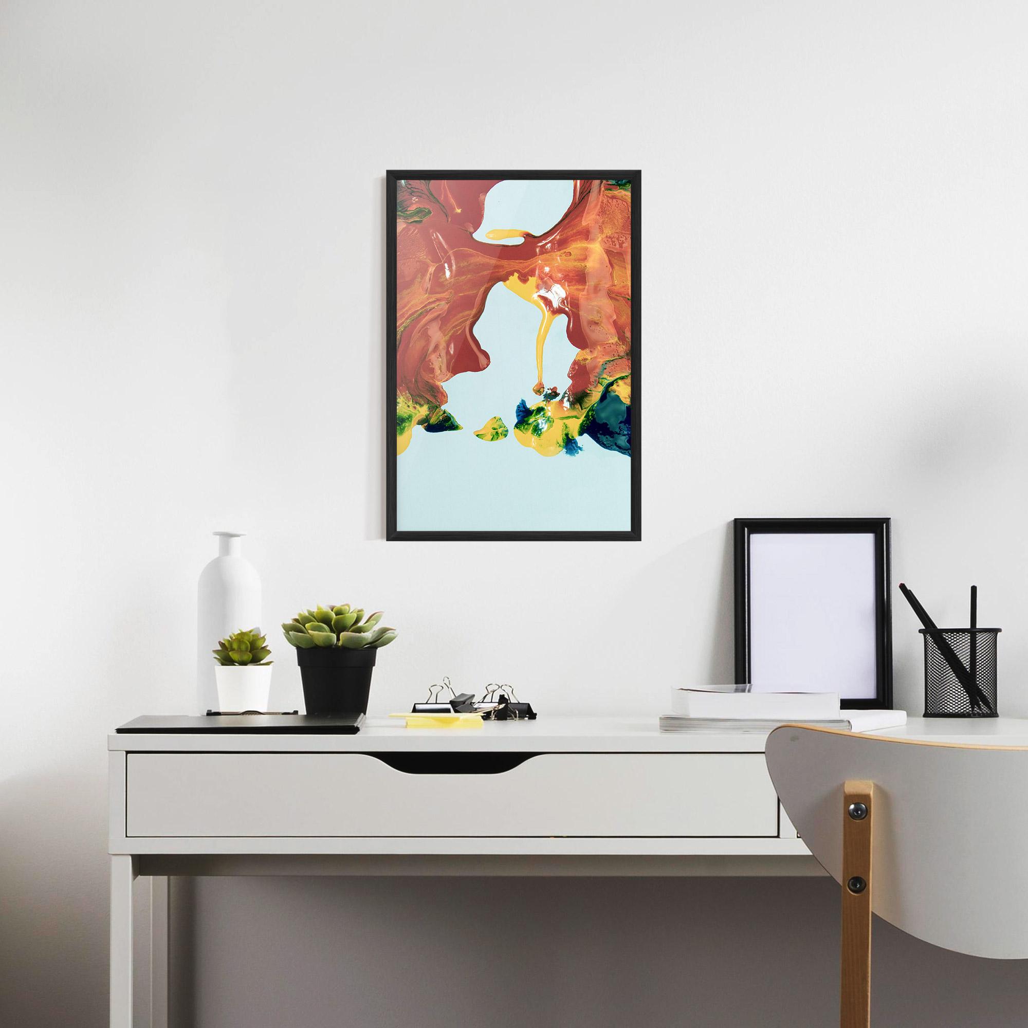 Keretezett Poszter Spilled Paint mockup 7