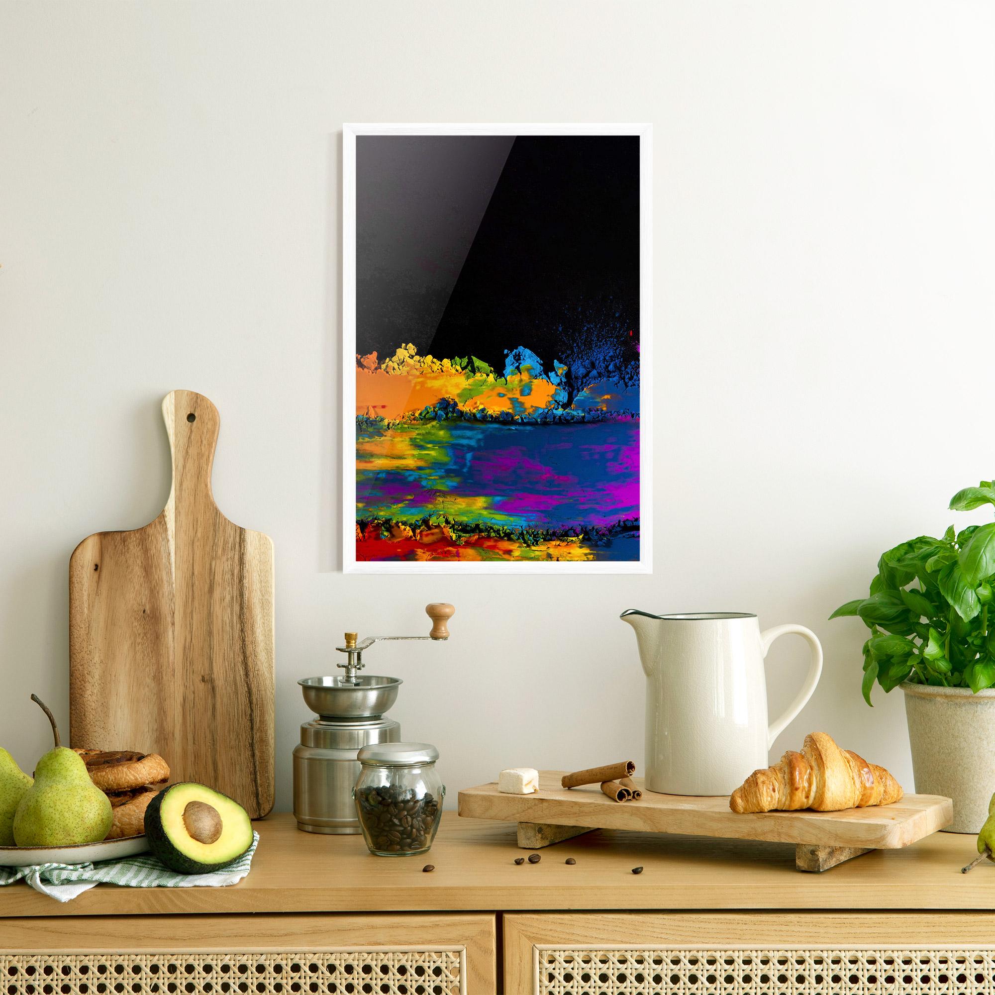 Keretezett Poszter Mixed Holi Colors mockup 8