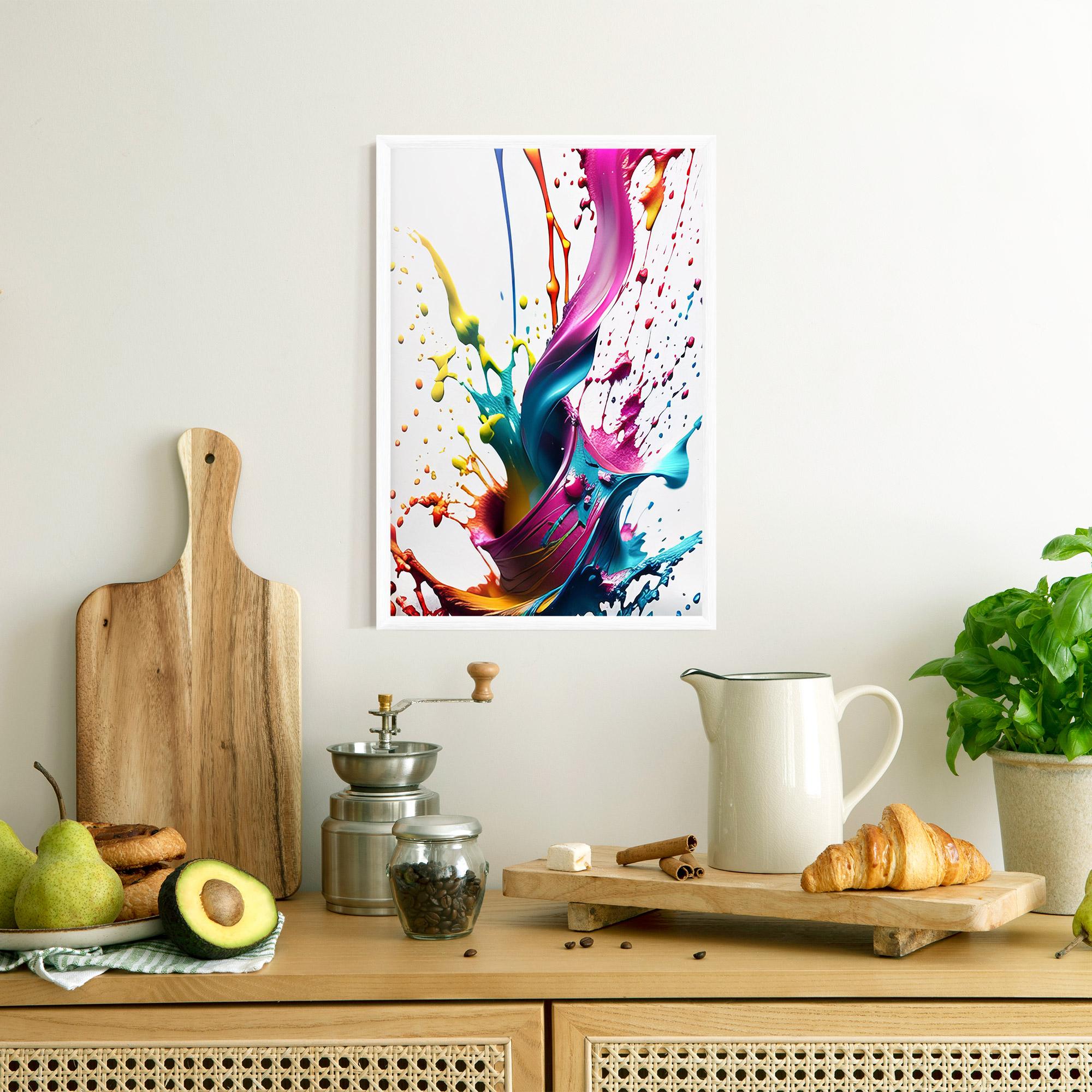 Keretezett Poszter Purple Blue Splash mockup 8