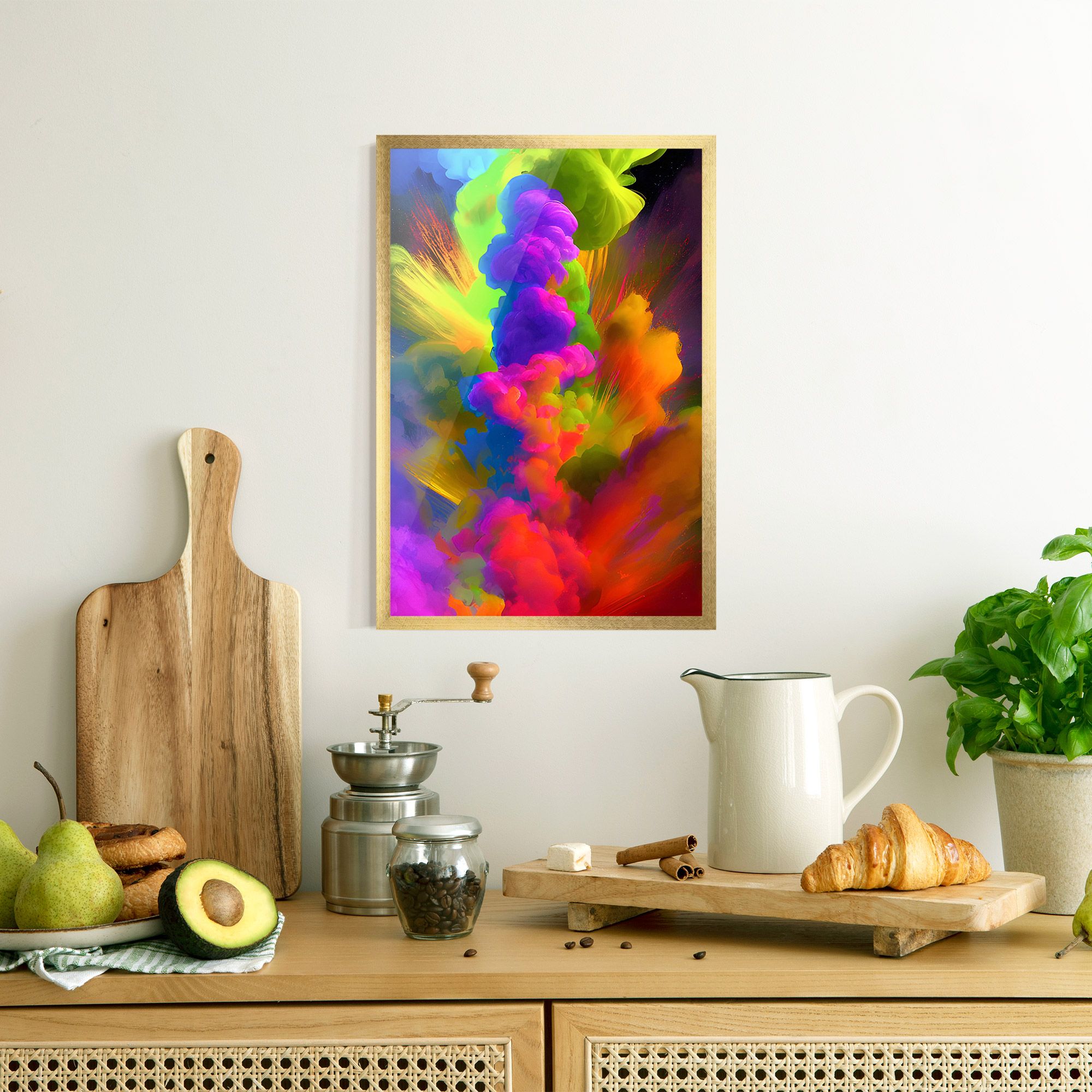 Blurred Colorful Smoke mockup 8