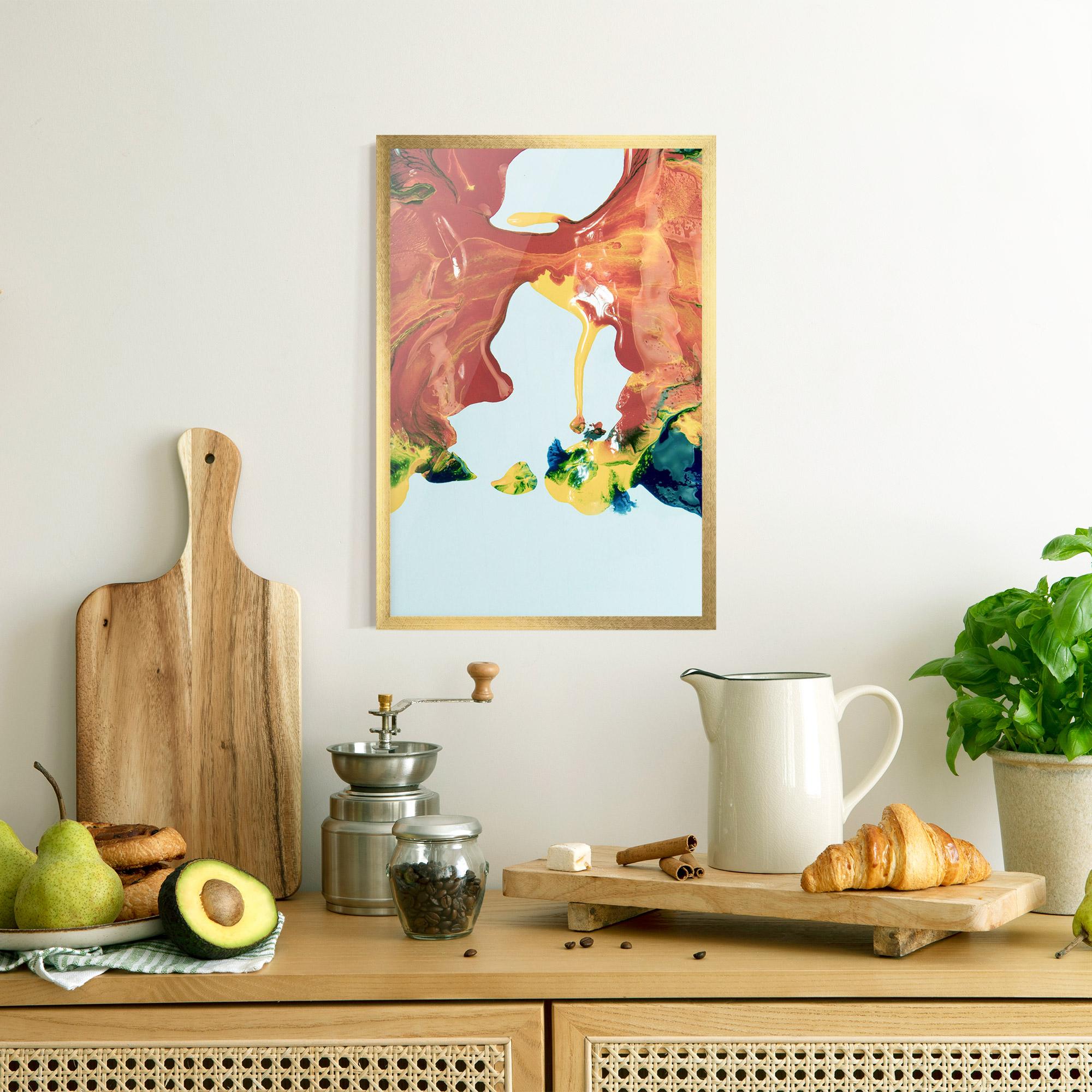 Keretezett Poszter Spilled Paint mockup 8