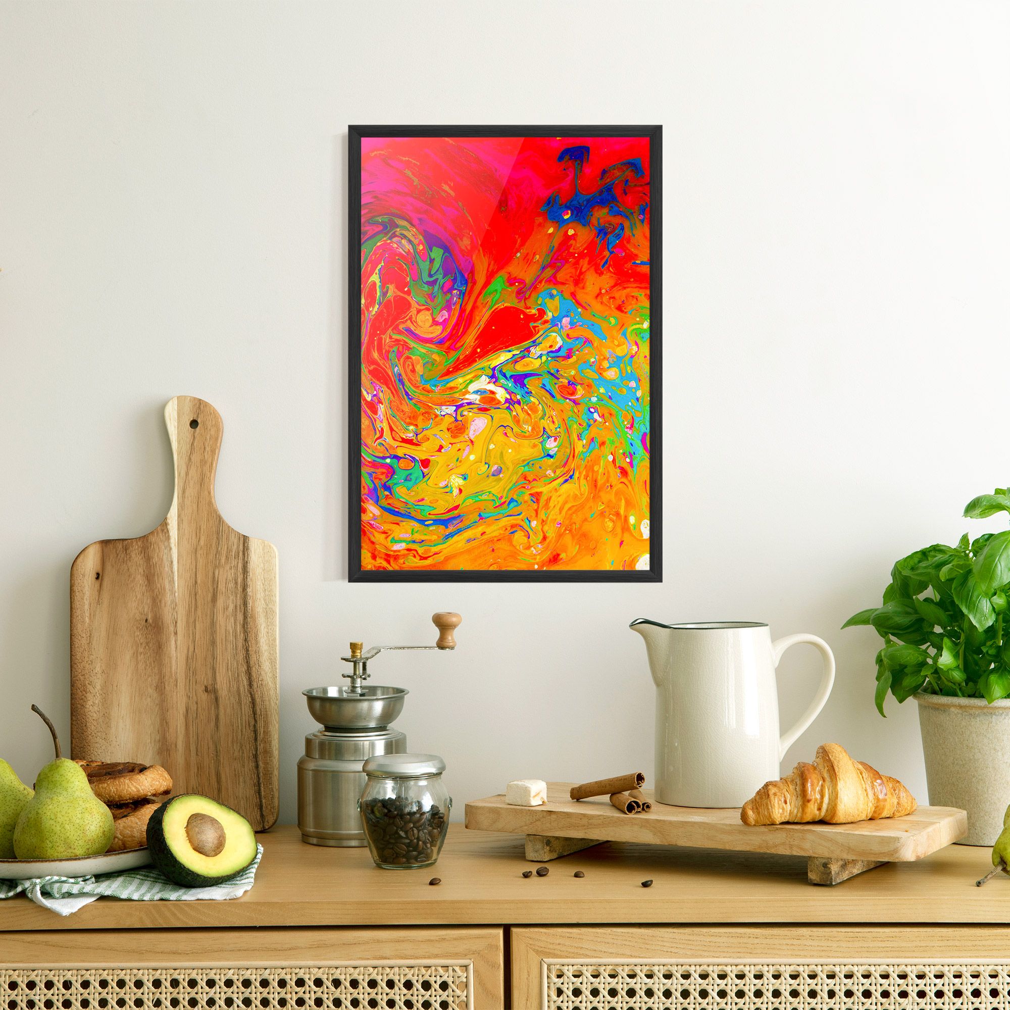 Marbling Orange Art mockup 8