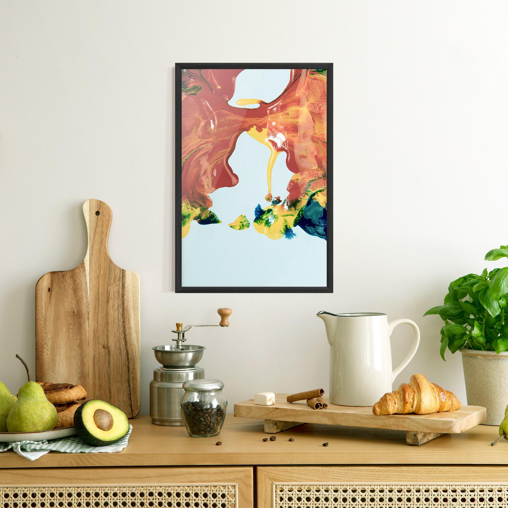 Keretezett Poszter Spilled Paint mockup 8