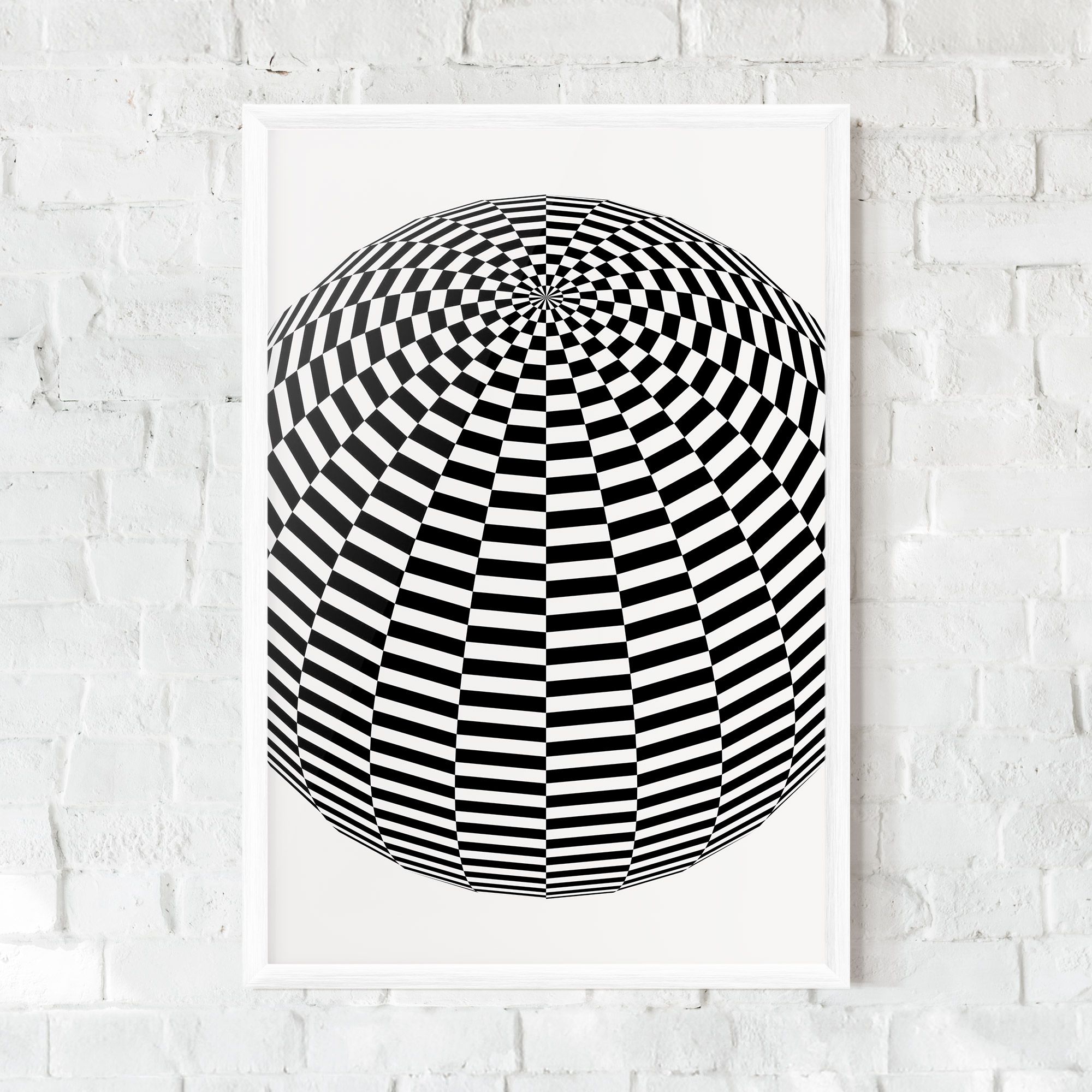 3d Black White Ball mockup 0