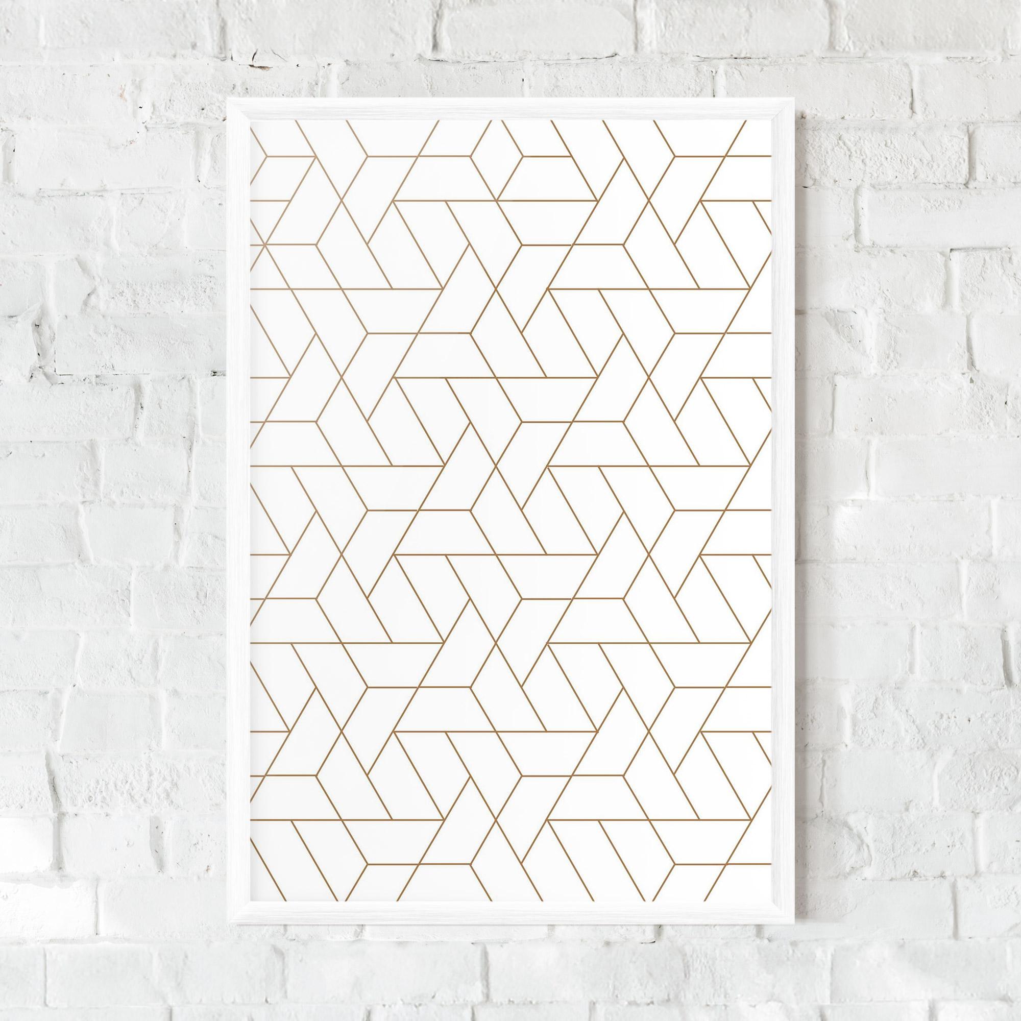 Keretezett Poszter Triangular Shape mockup 0