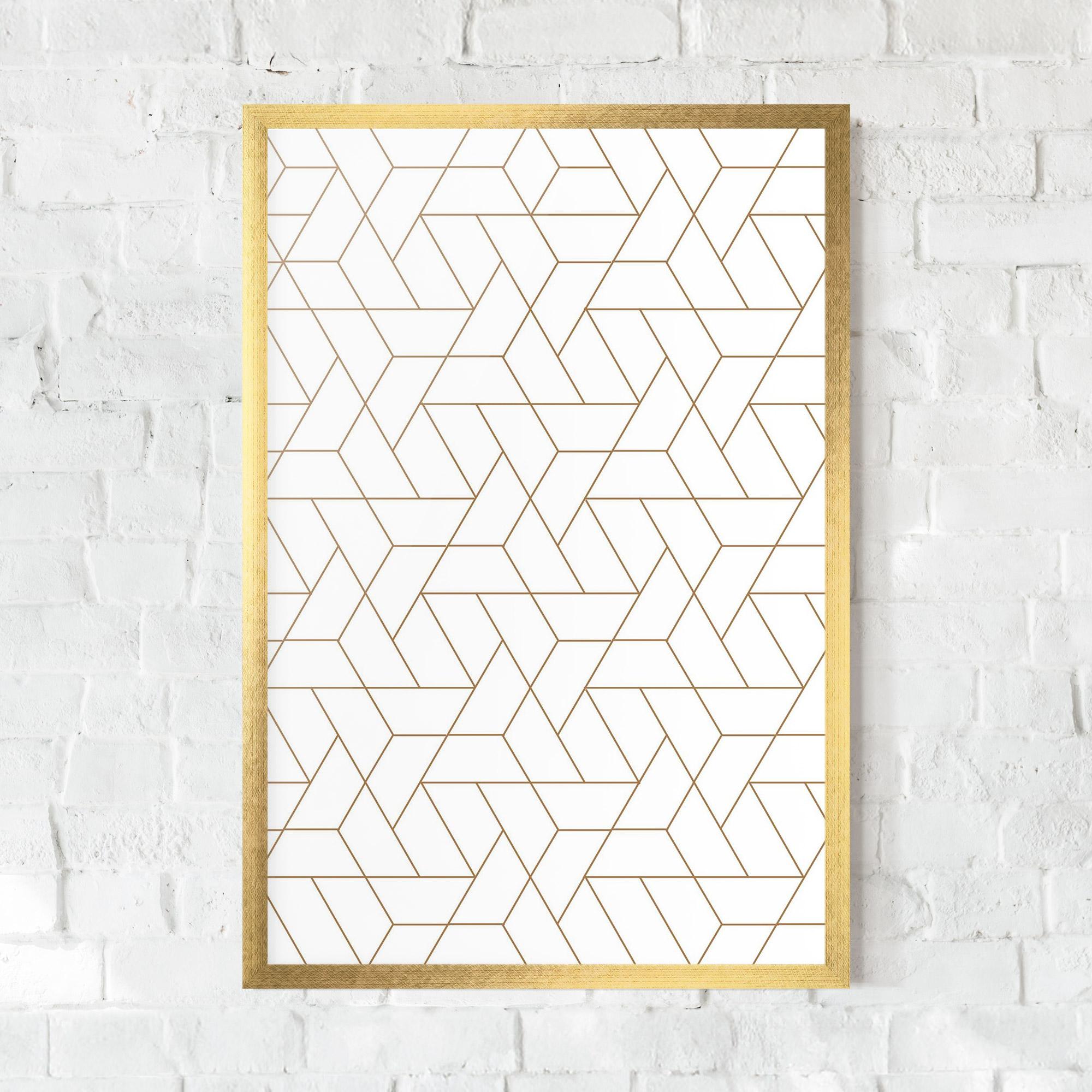 Keretezett Poszter Triangular Shape mockup 0