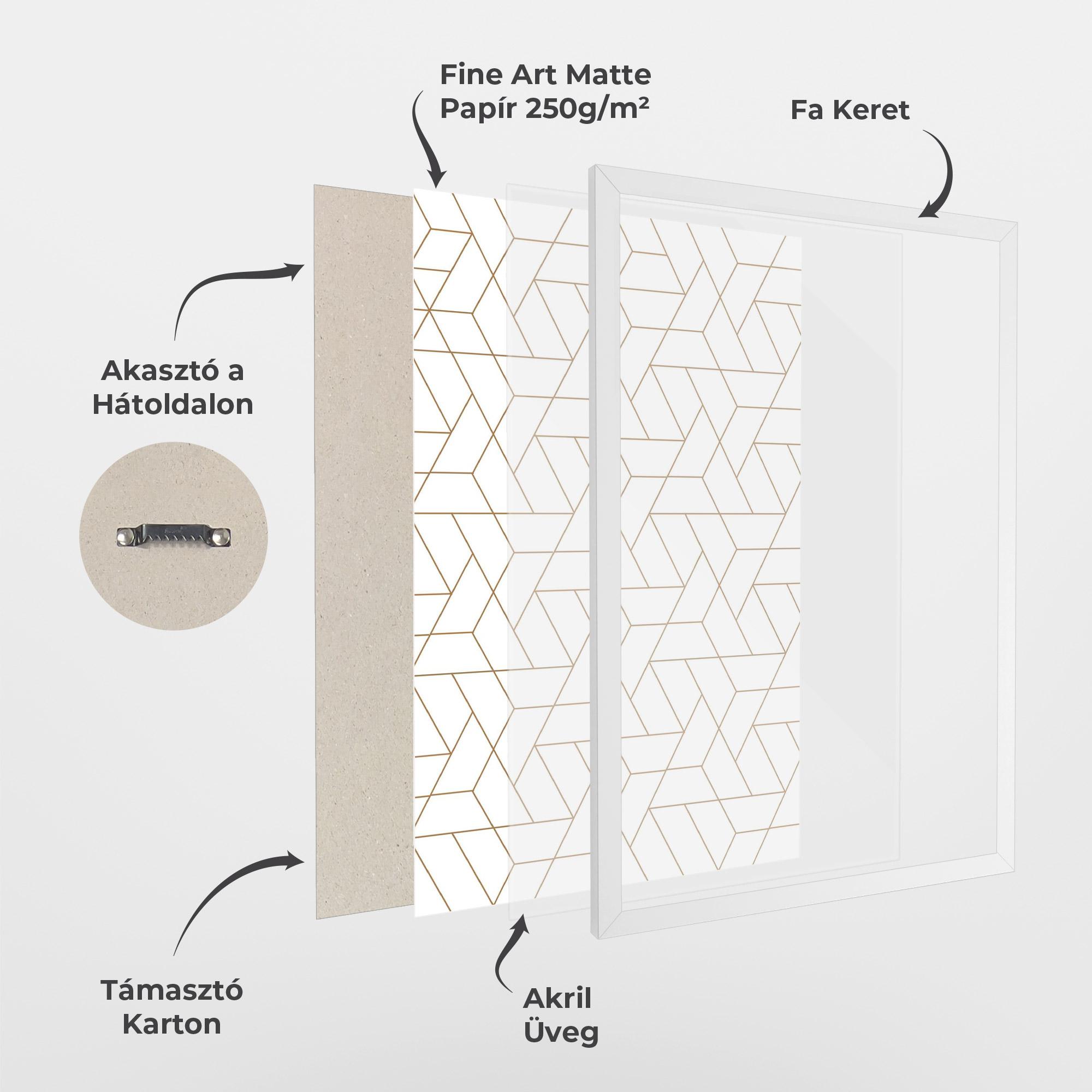 Keretezett Poszter Triangular Shape mockup 1