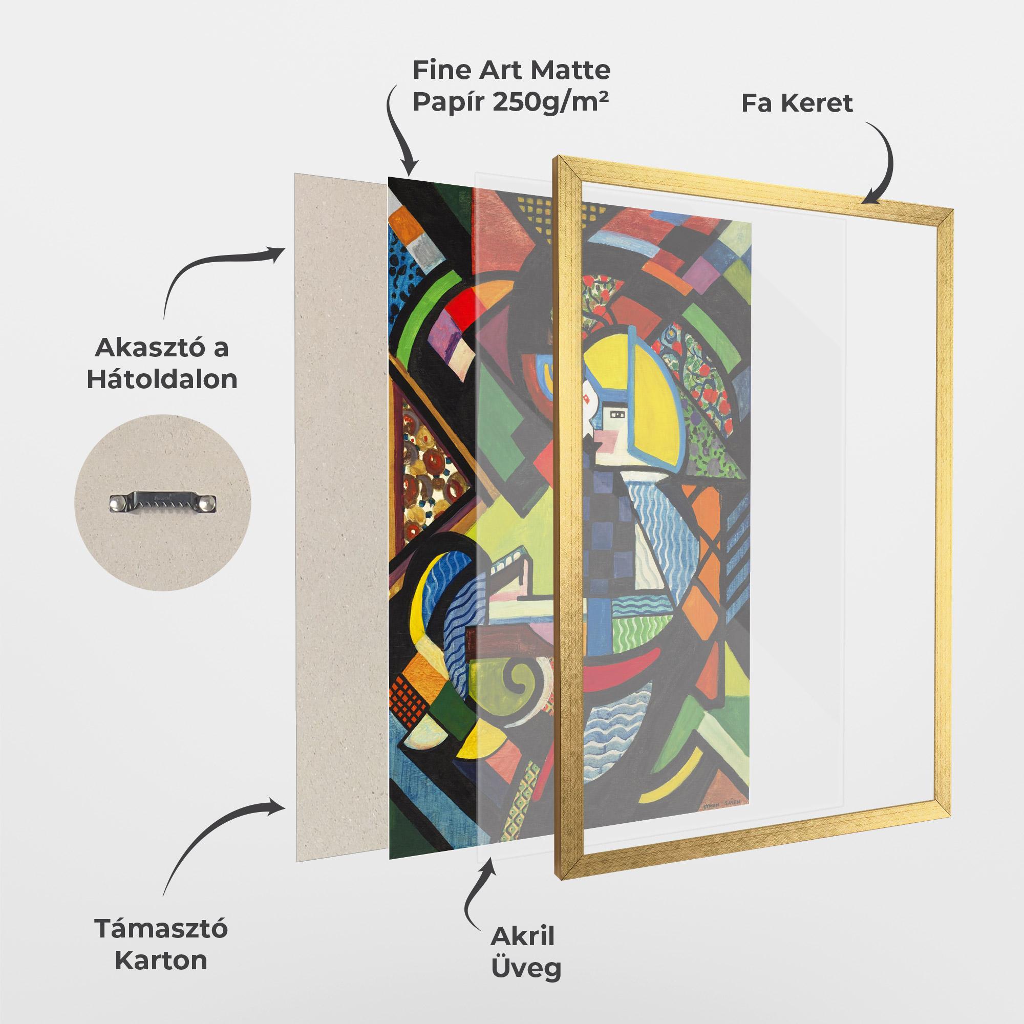 Keretezett Poszter Mix Color Shapes mockup 1