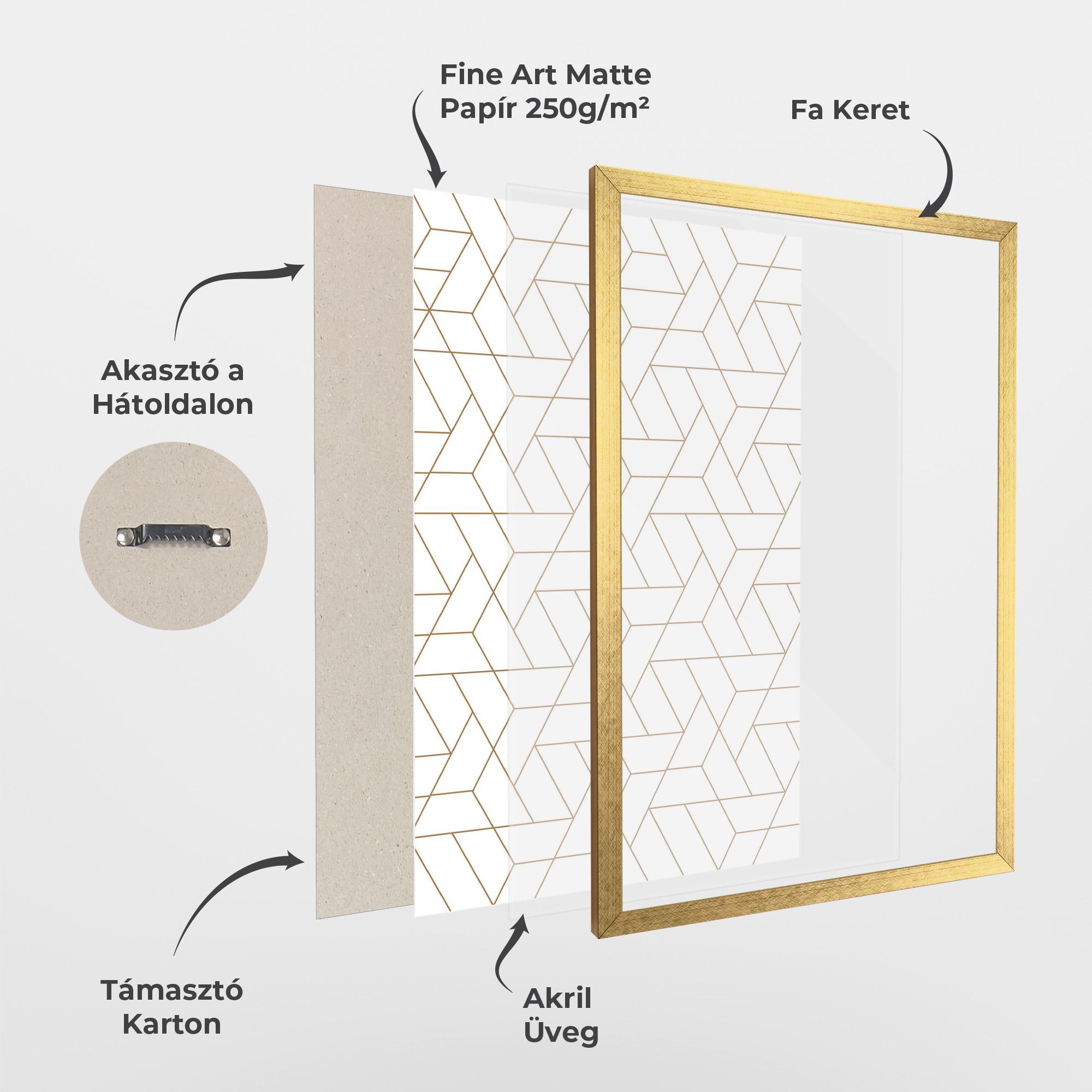 Keretezett Poszter Triangular Shape mockup 1