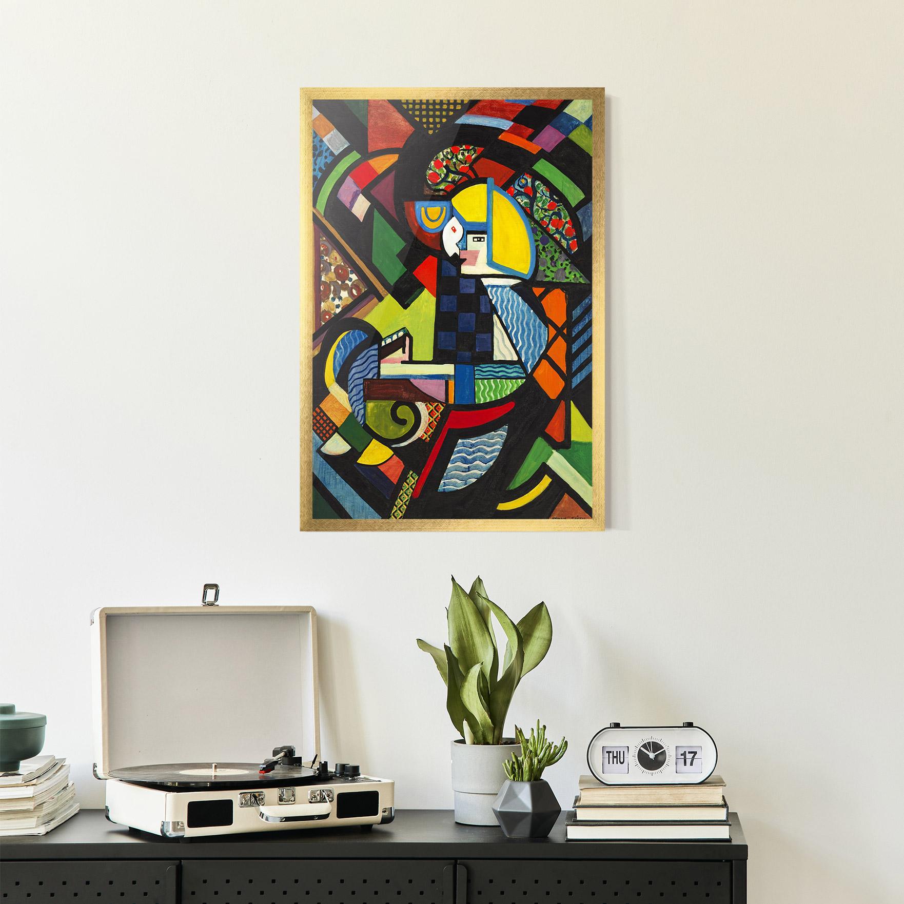 Keretezett Poszter Mix Color Shapes mockup 2