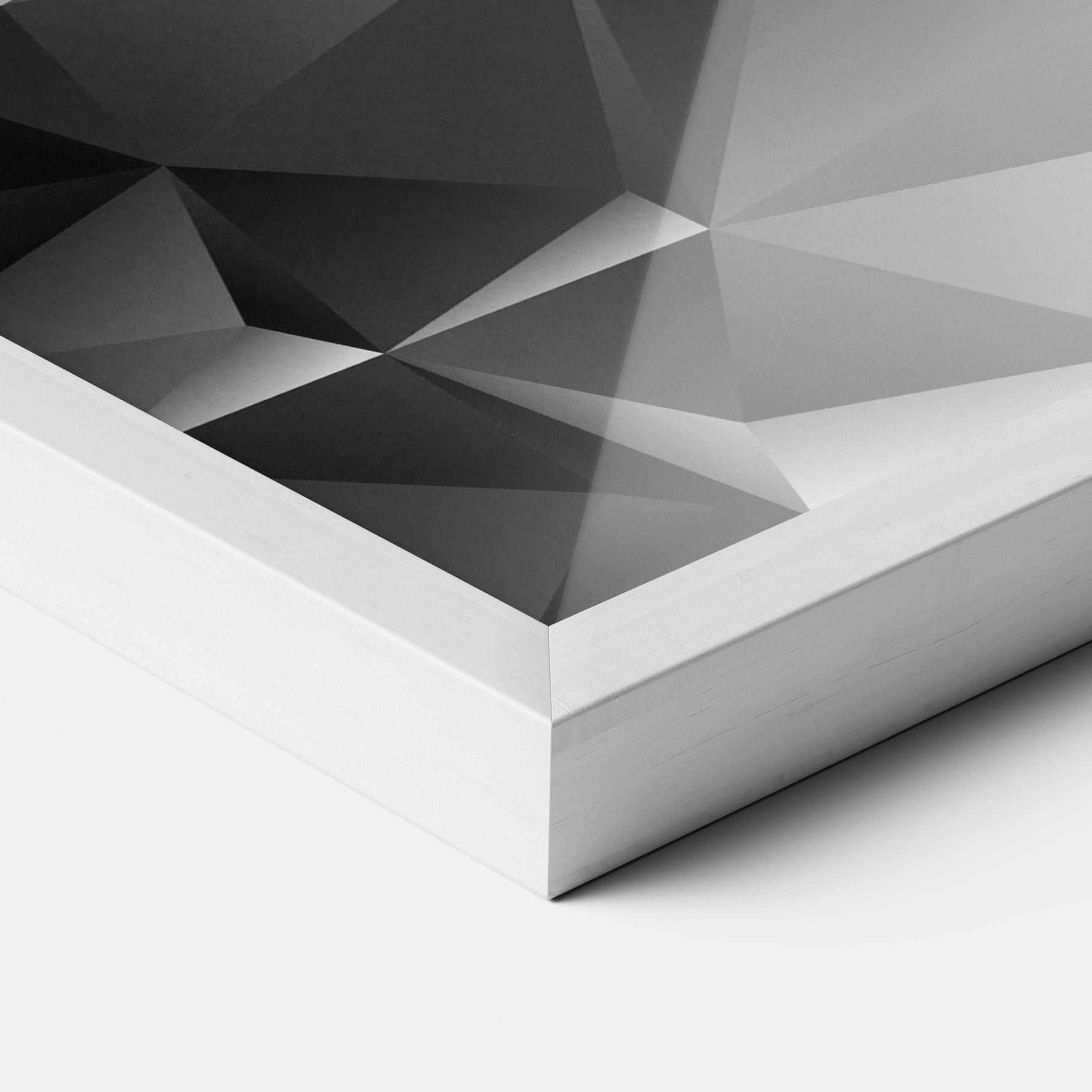 Keretezett Poszter Black Triangle Pattern mockup 3