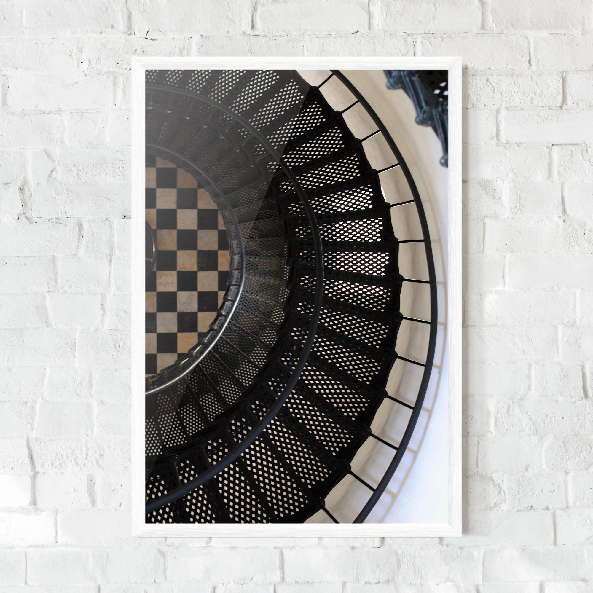 Keretezett Poszter Beautiful Black Stairs mockup 0