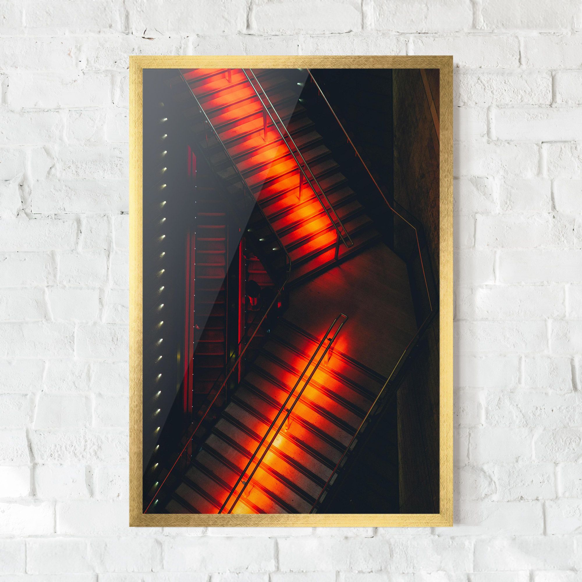 Orange Light Stairs mockup 0