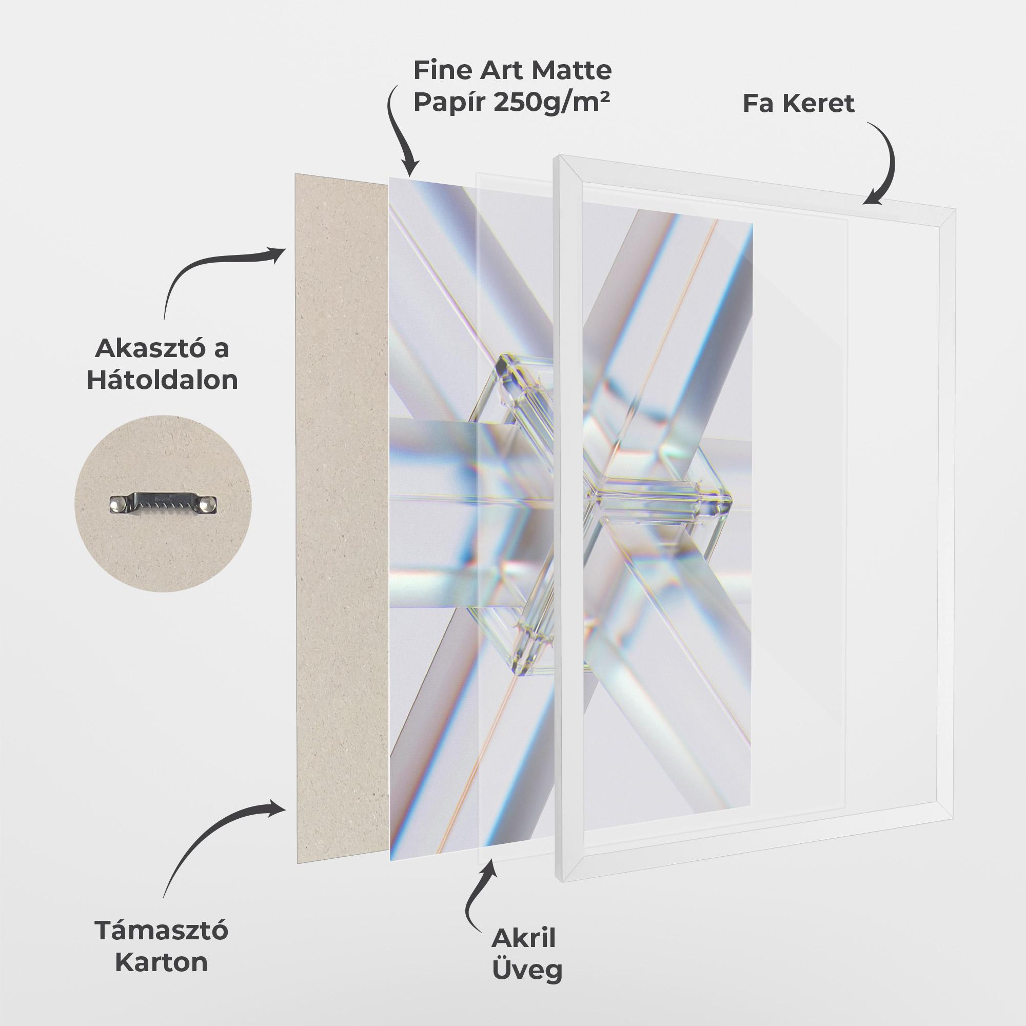 Keretezett Poszter Glass Shape mockup 1