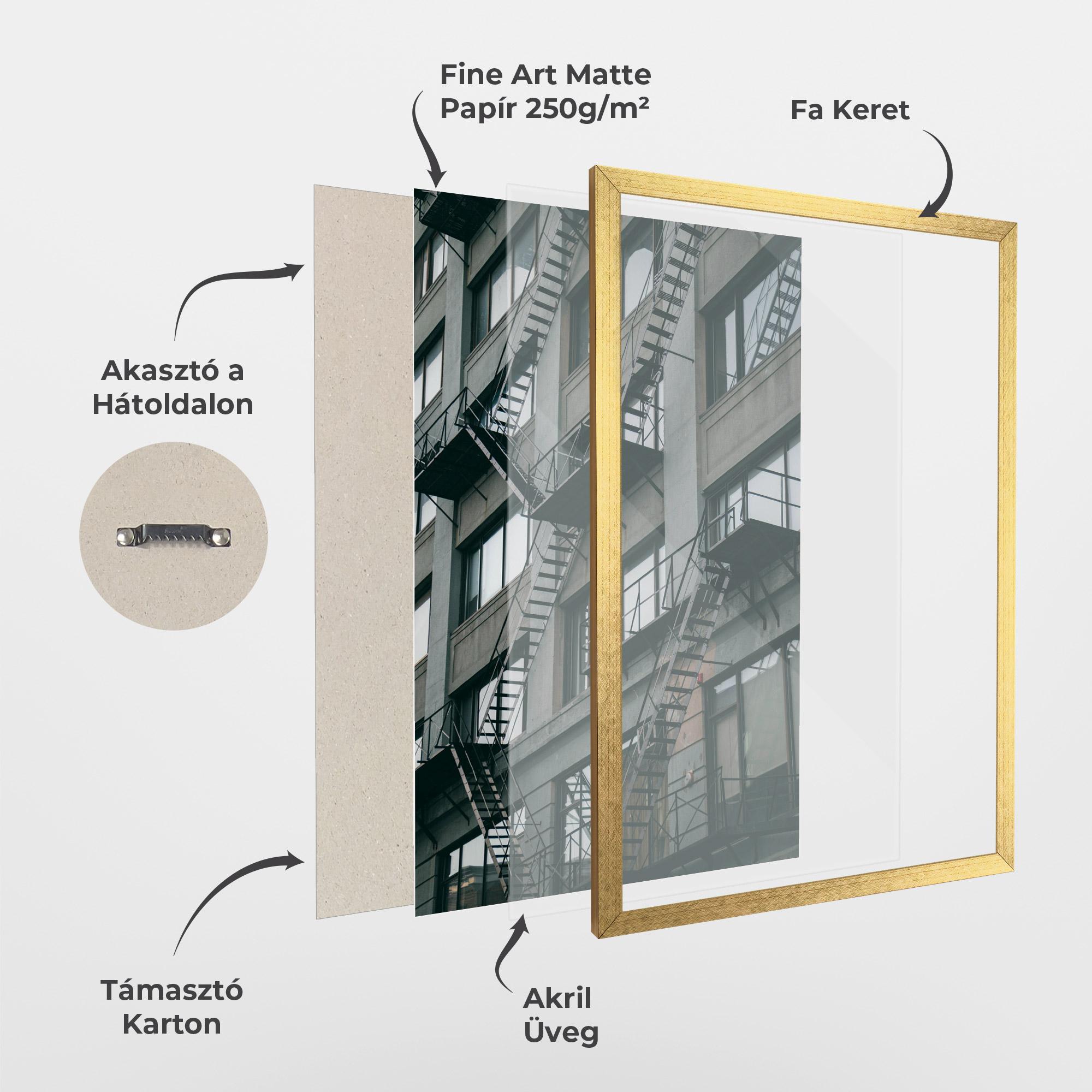 Keretezett Poszter Building Stairs mockup 1