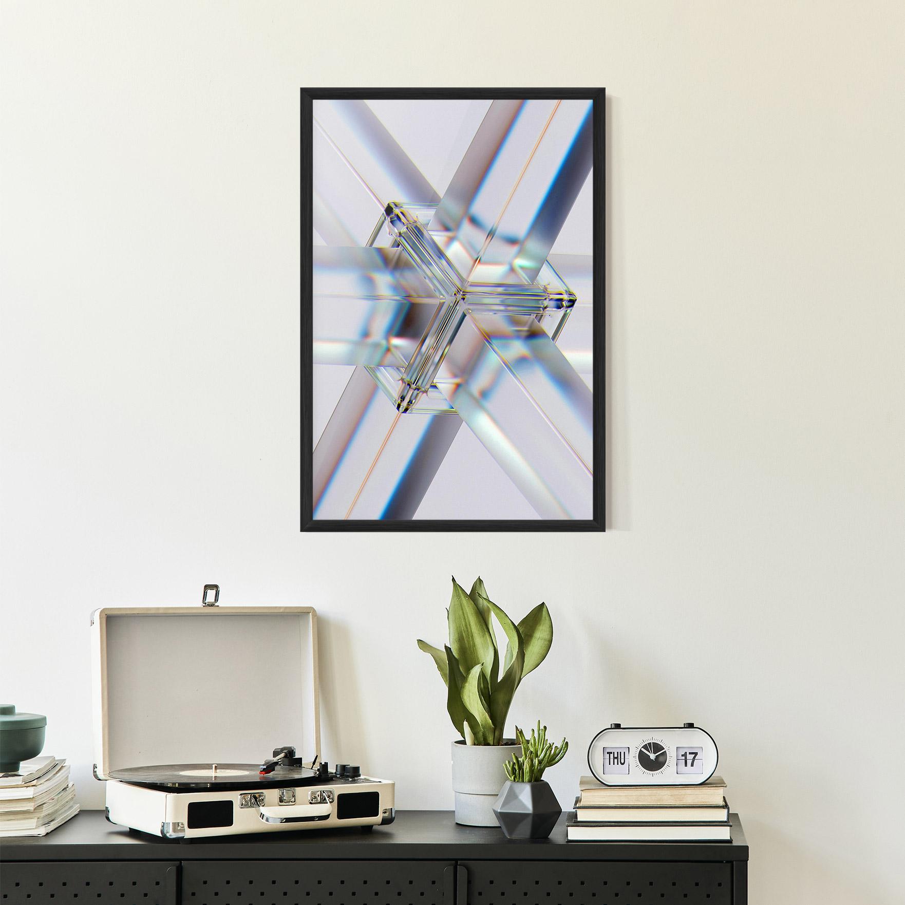 Keretezett Poszter Glass Shape mockup 2