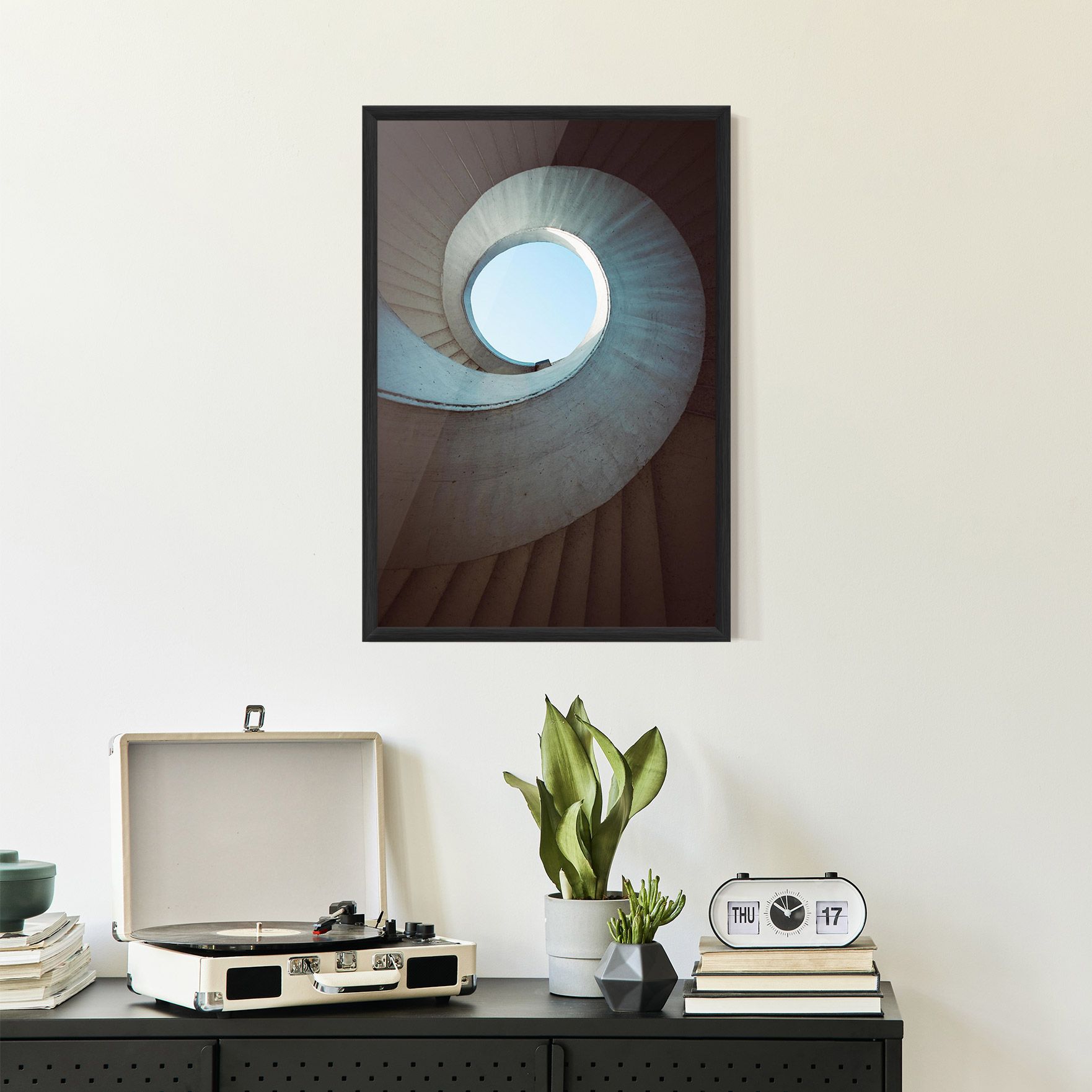 Spiral Cream Stairs mockup 2