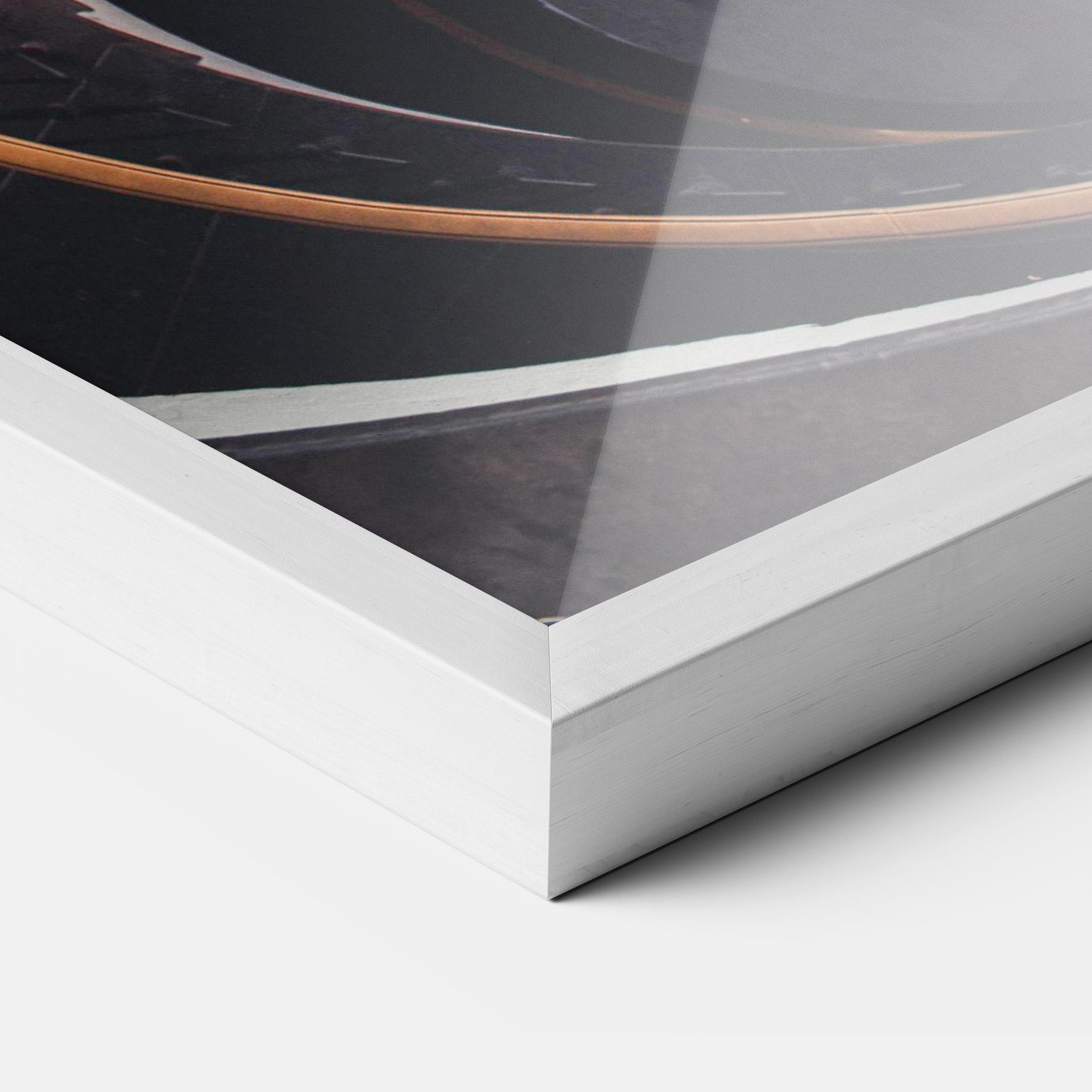 Keretezett Poszter Grey Stairs Spiral mockup 3