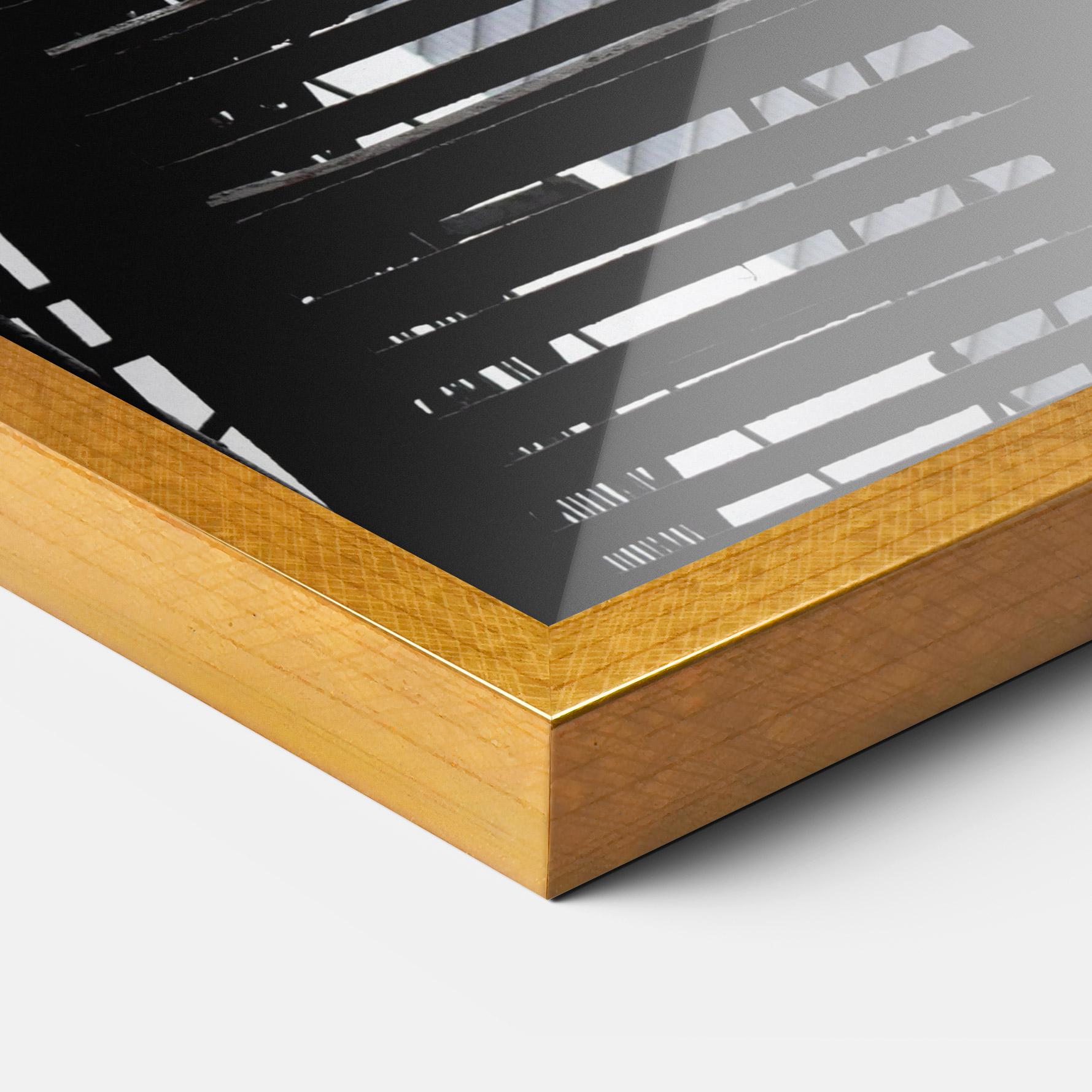 Keretezett Poszter Black Stairs Floating mockup 3