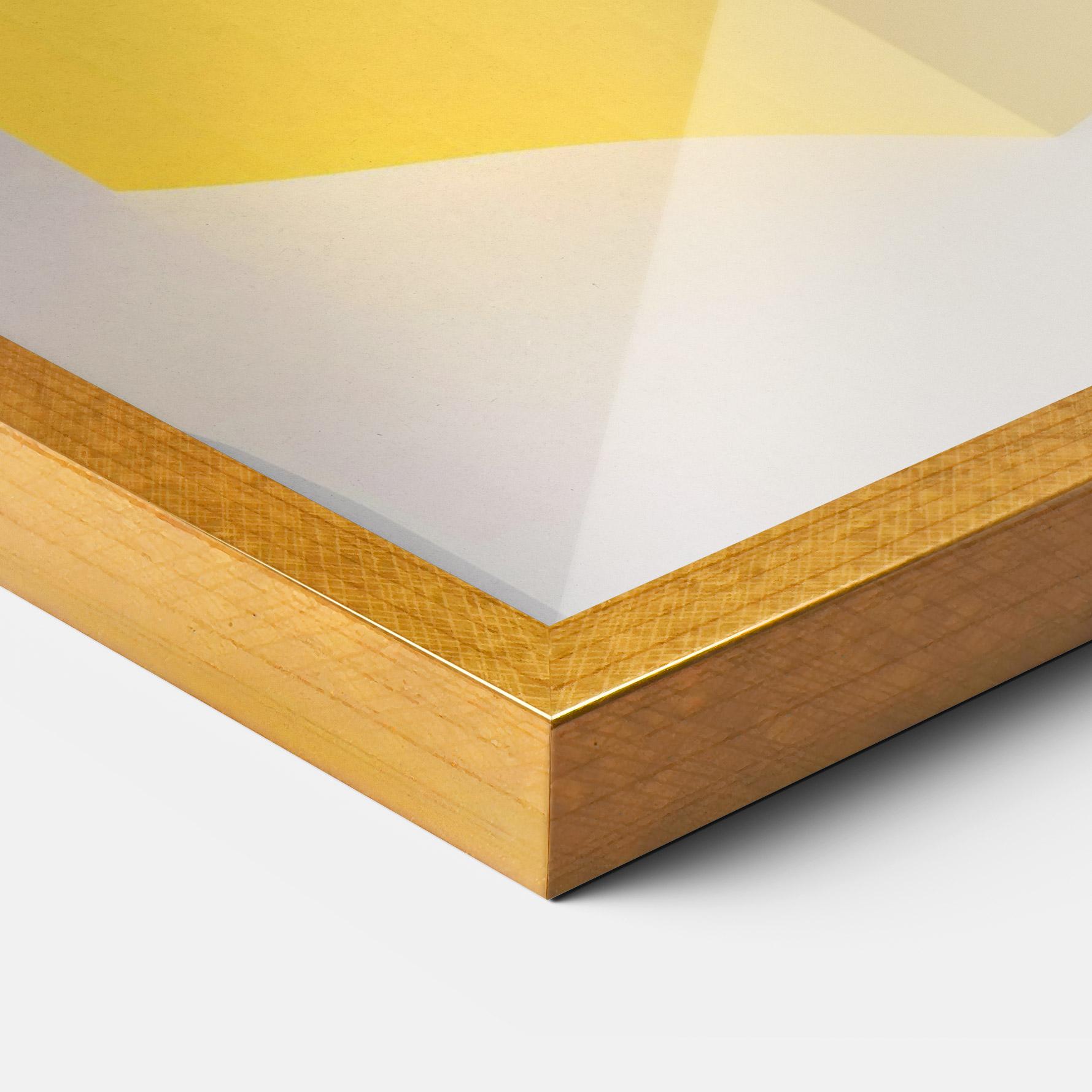 Keretezett Poszter Yellow Shape mockup 3