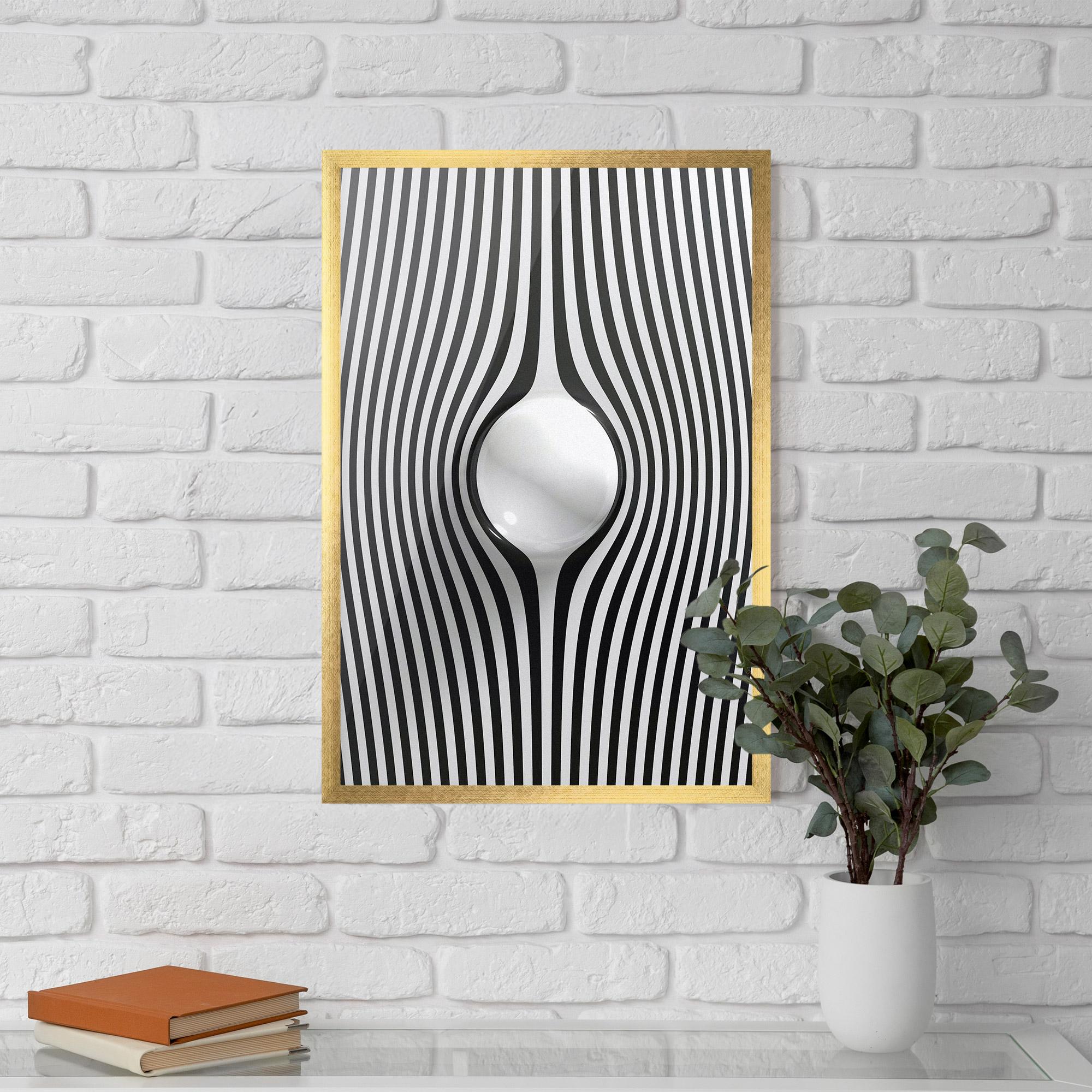 Keretezett Poszter White Ball Lines mockup 5