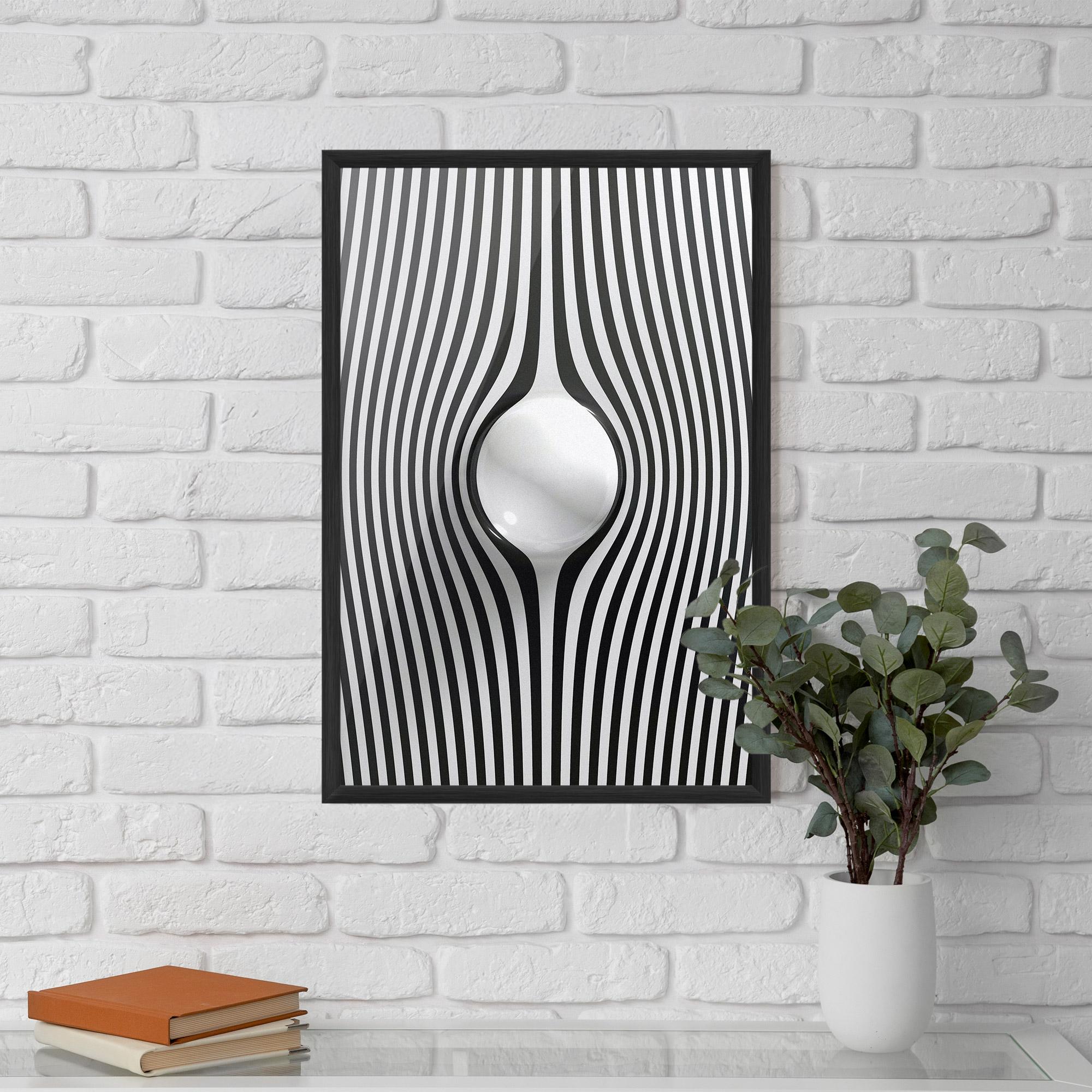 Keretezett Poszter White Ball Lines mockup 5