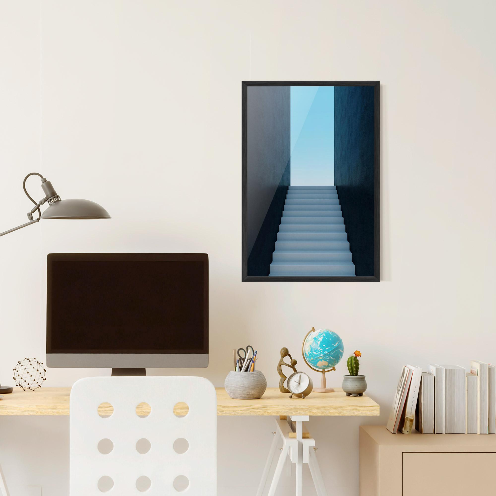 Keretezett Poszter Forward Stairs mockup 6