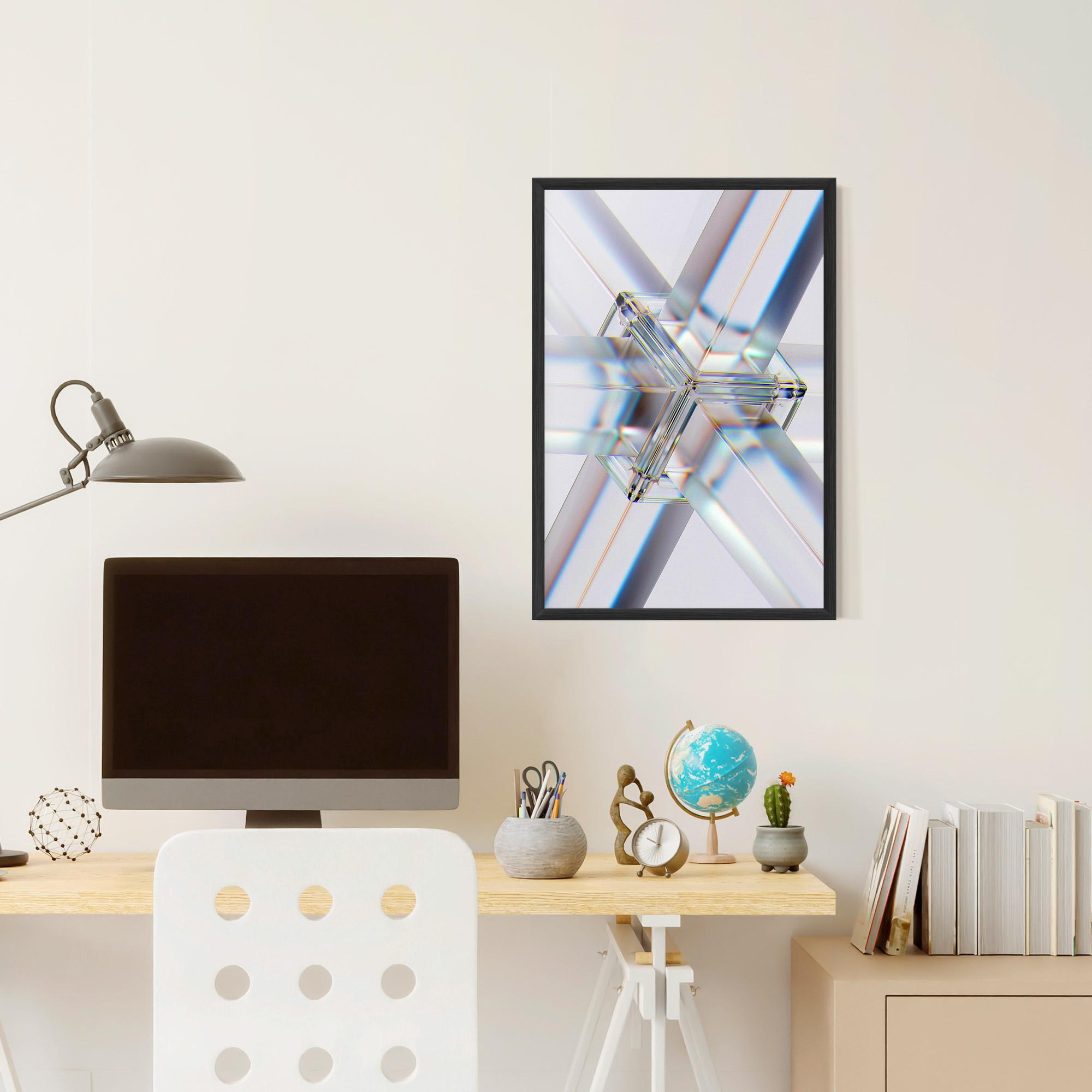 Keretezett Poszter Glass Shape mockup 6