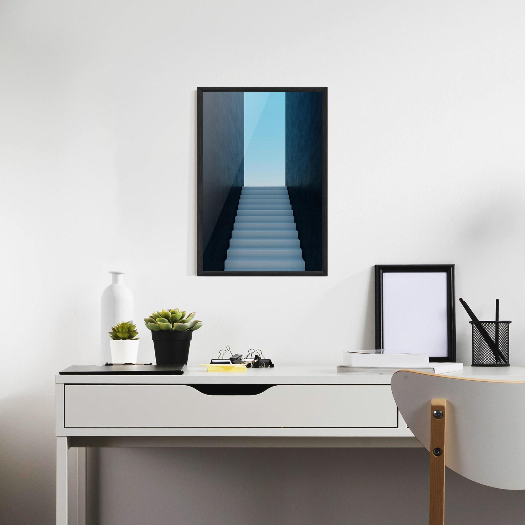 Keretezett Poszter Forward Stairs mockup 7