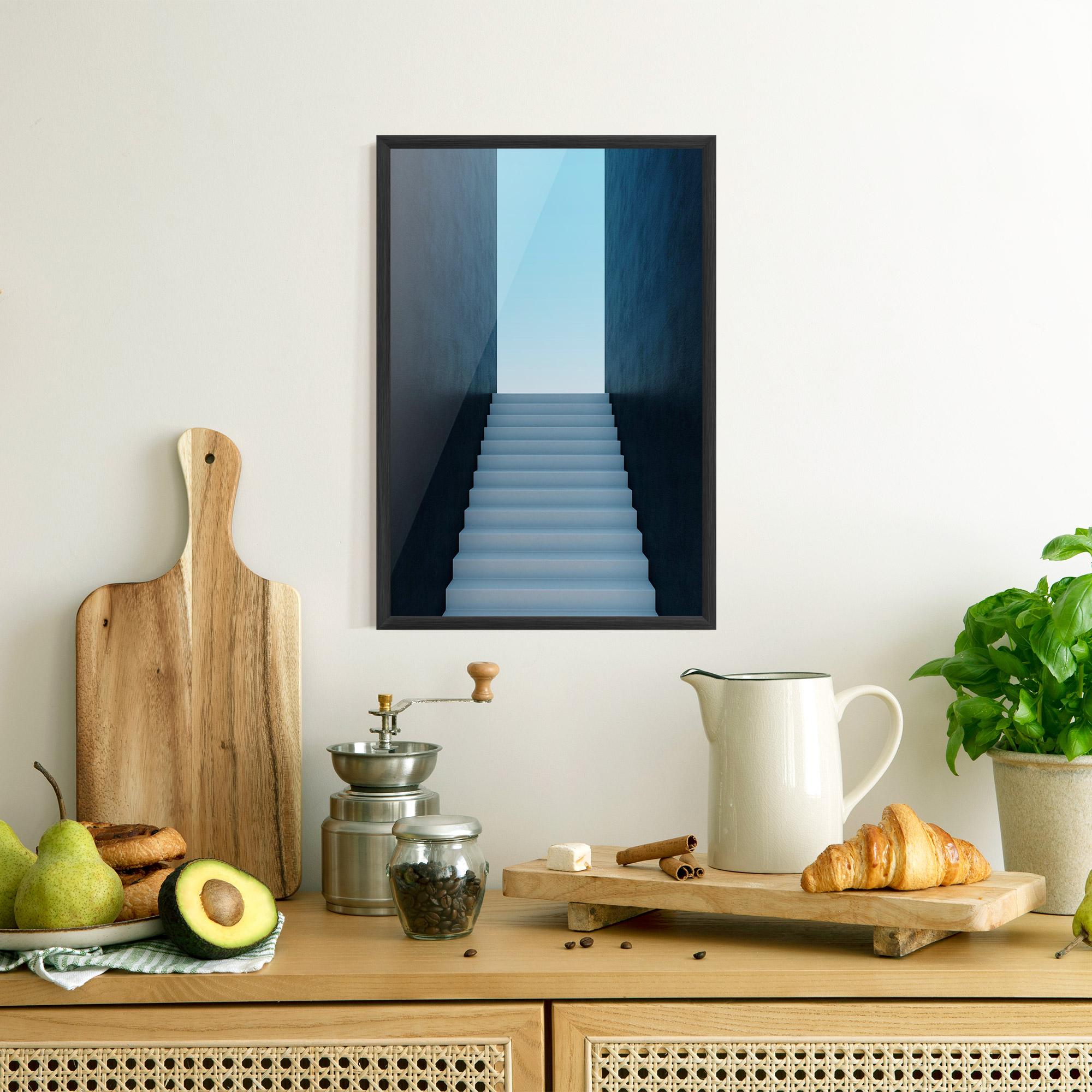 Keretezett Poszter Forward Stairs mockup 8