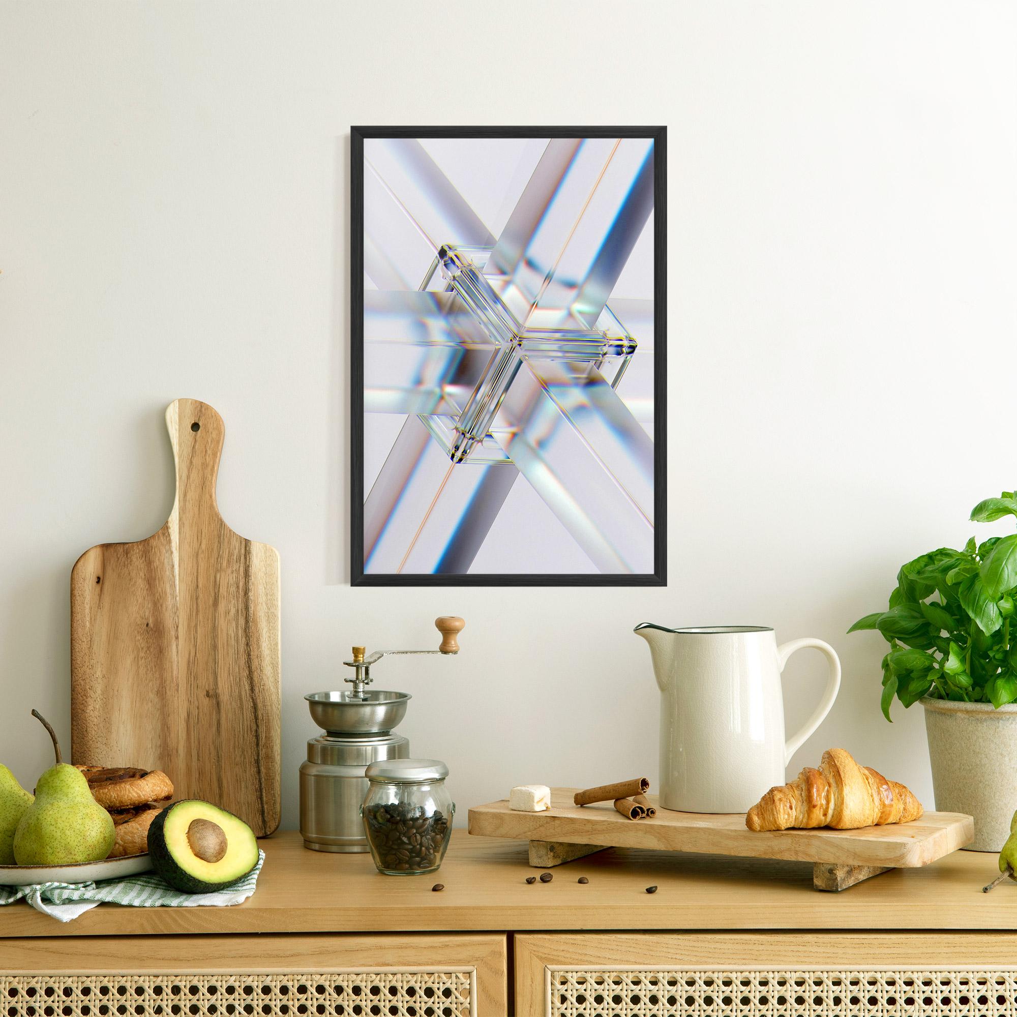 Keretezett Poszter Glass Shape mockup 8