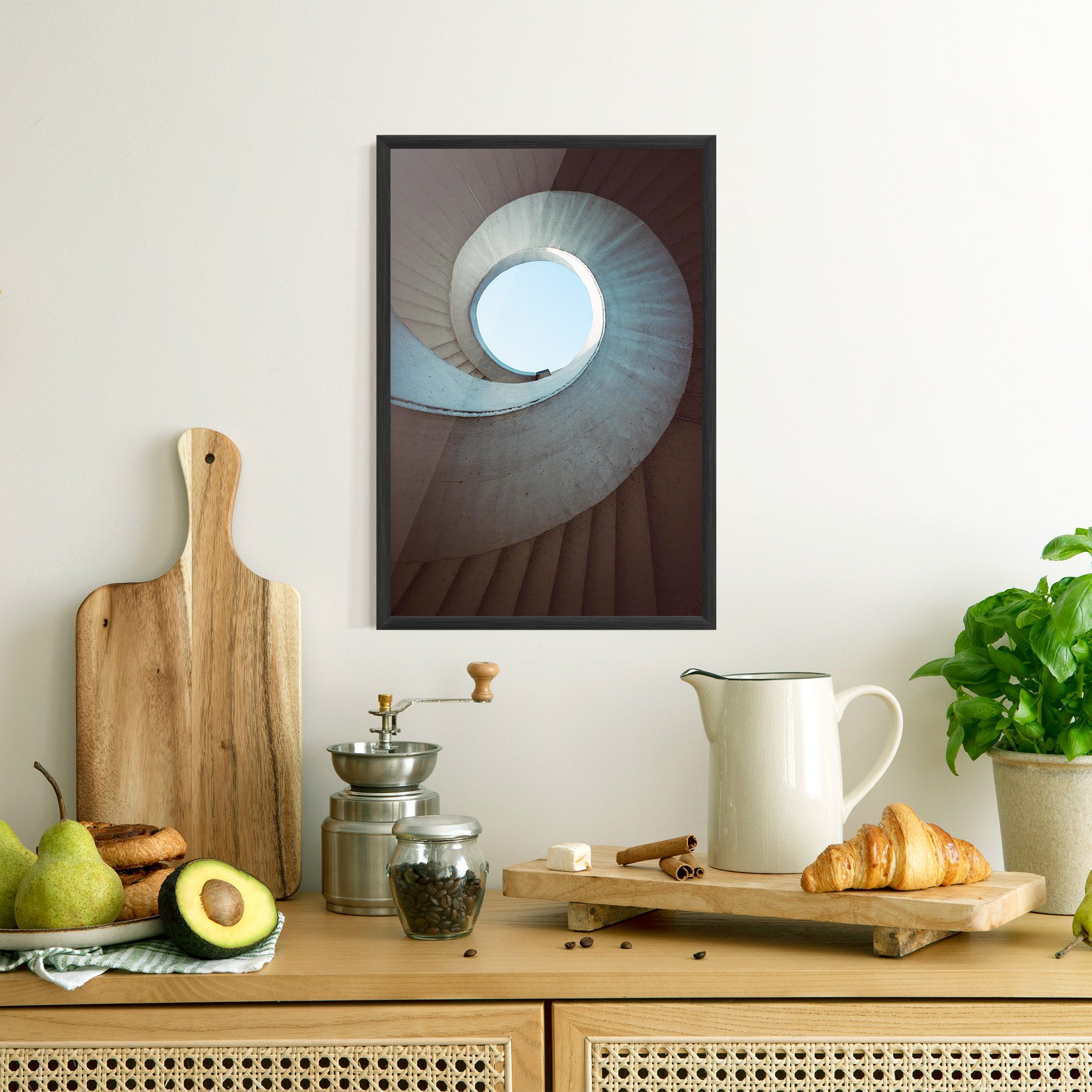 Spiral Cream Stairs mockup 8