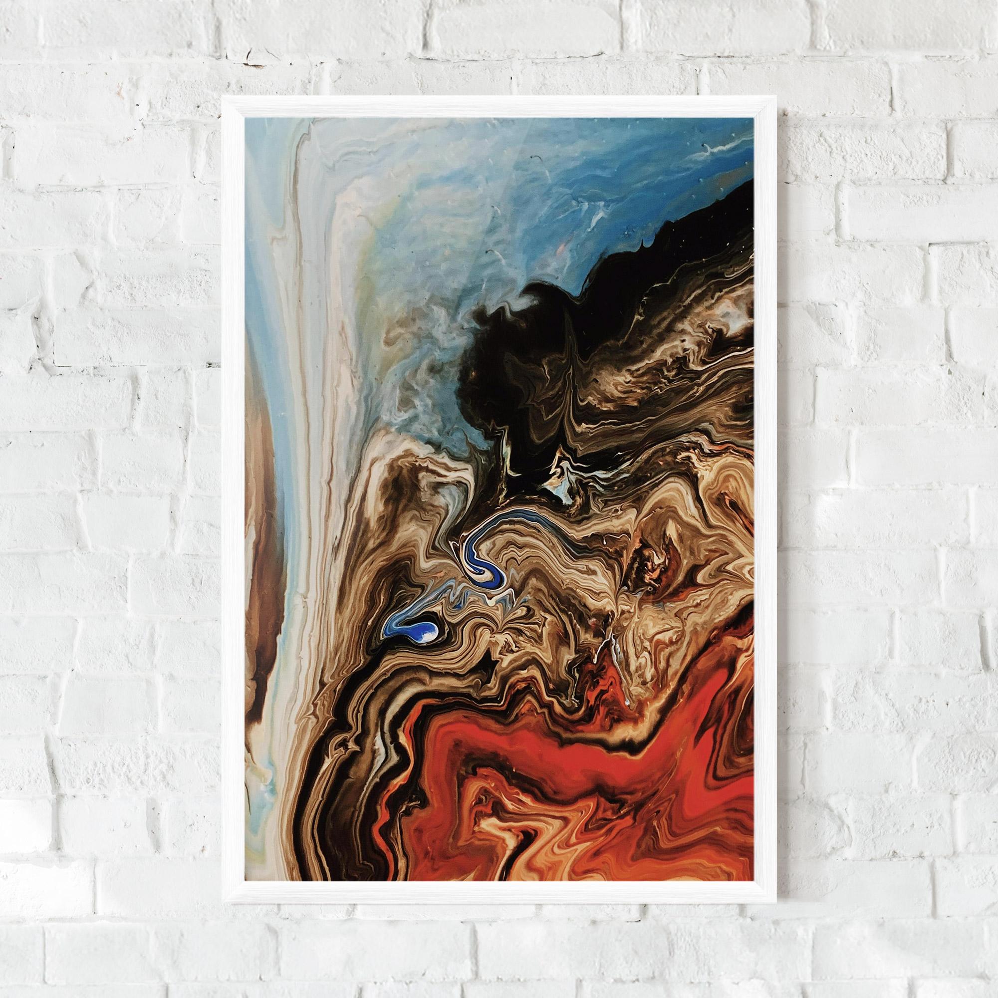 Keretezett Poszter Abstract Waterfall mockup 0